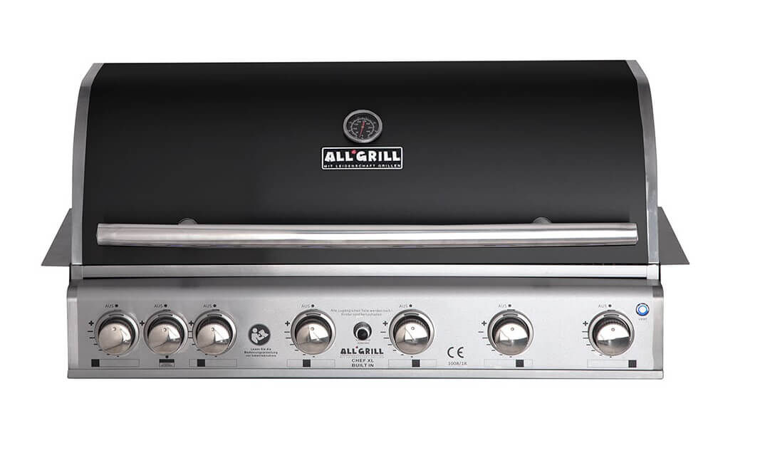 Allgrill Top-line Chef XL Built-in Gasgrill in Black mit Air System | Einbaugrill