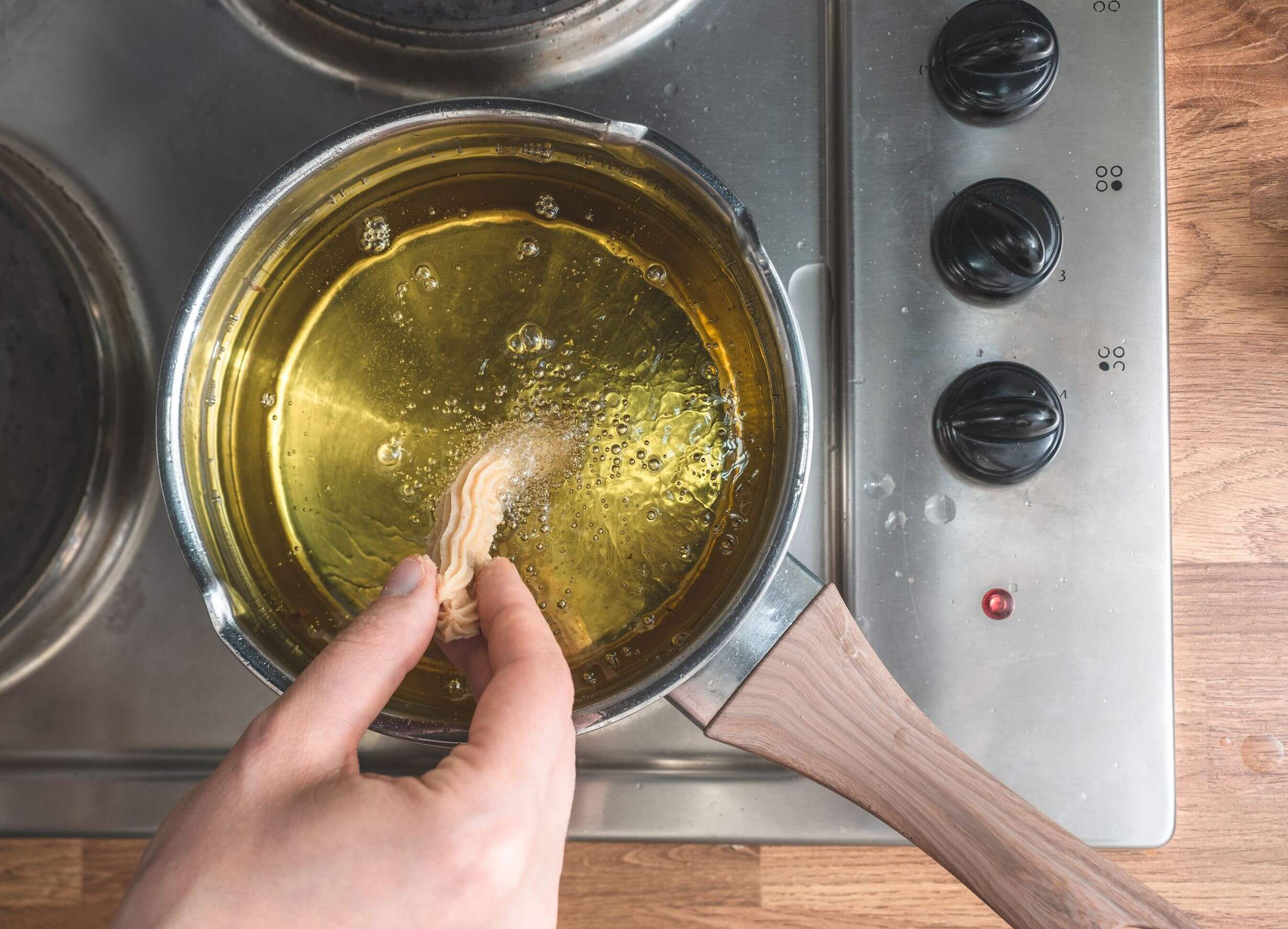 Mit Olivenöl frittieren