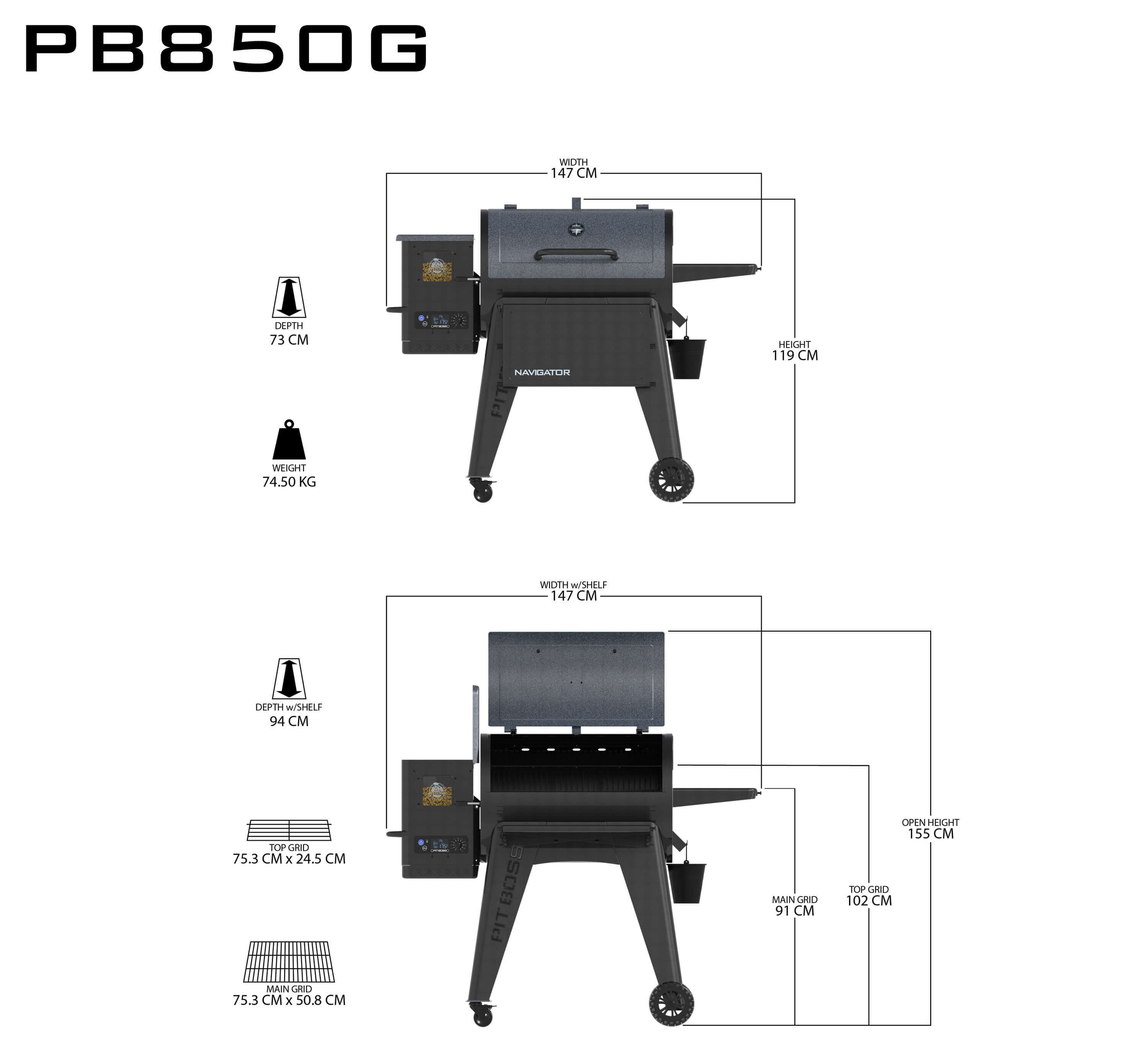 Pit Boss Navigator 850 | Pelletgrill