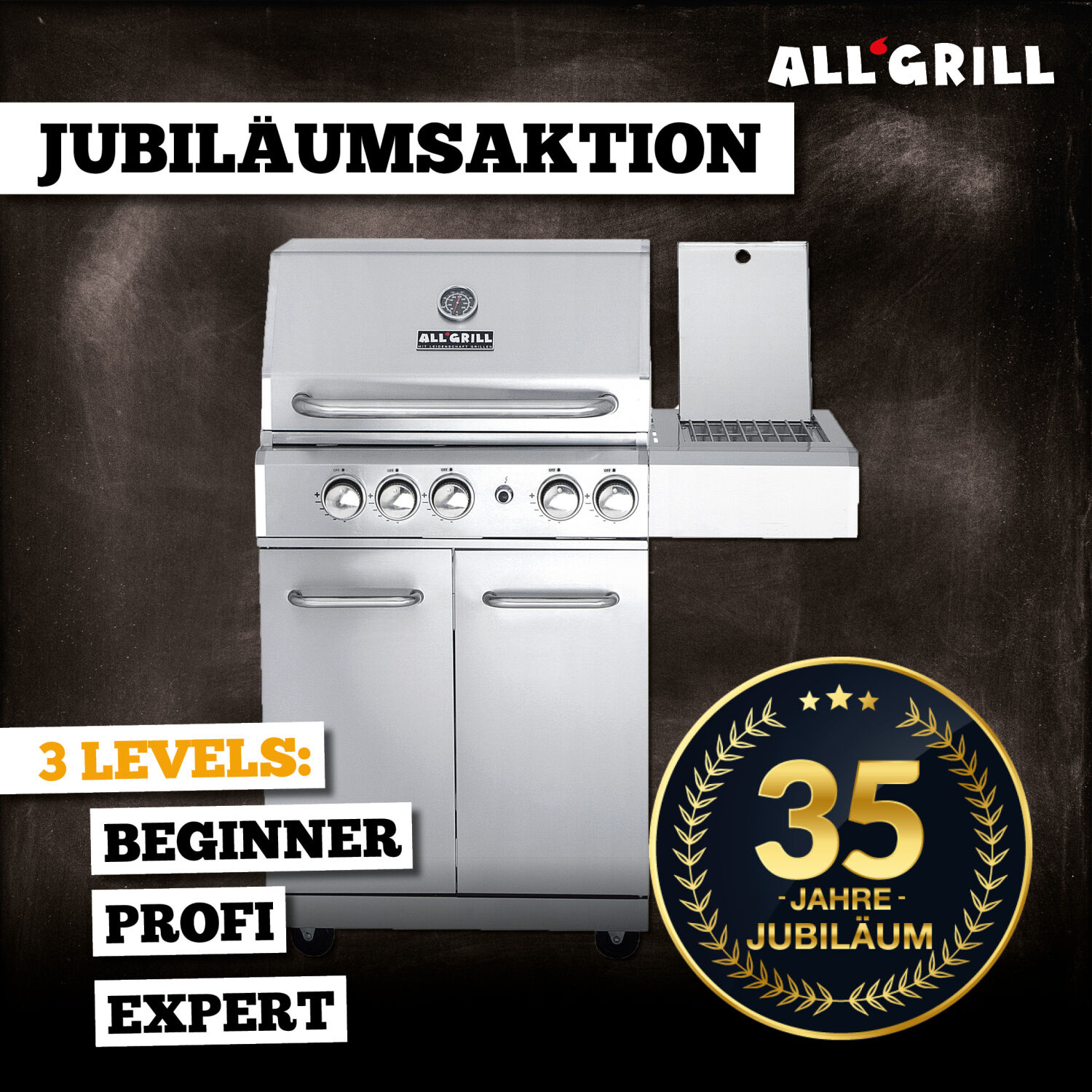 ALLGRILL ALLROUNDER M Aktion 35 Jahre | Gasgrill