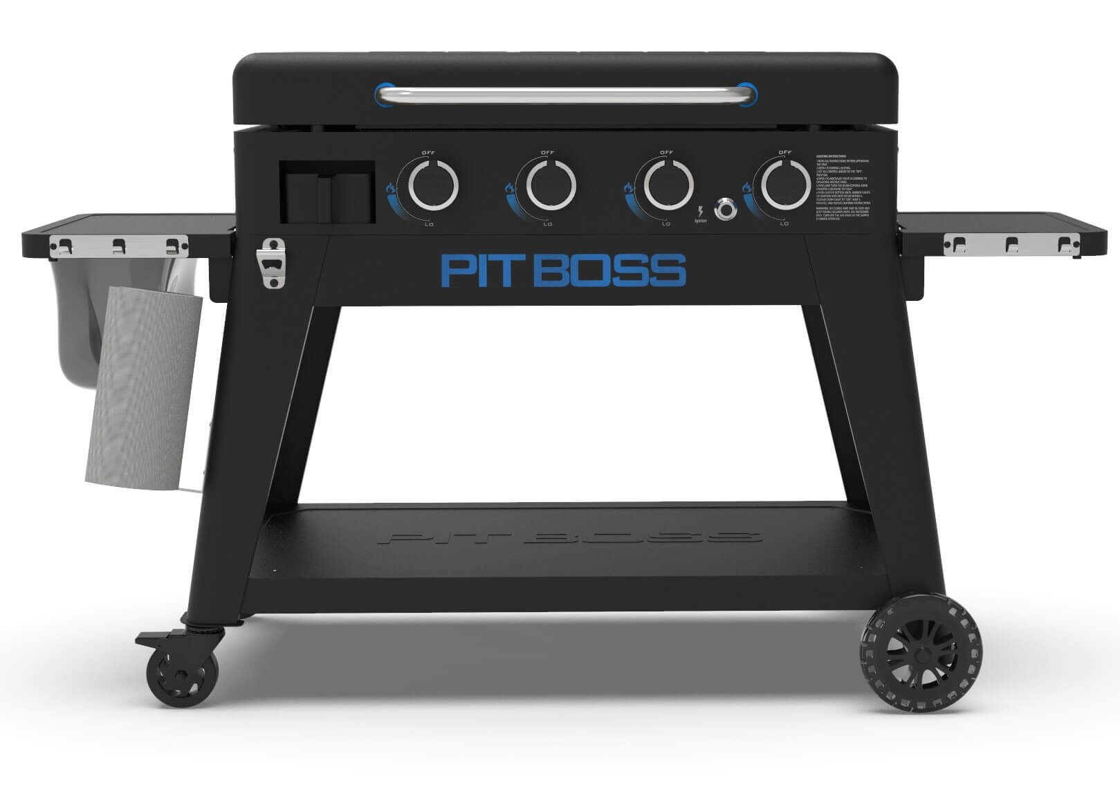 Pit Boss Ultimate Plancha: 4 Brenner mit Unterwagen (50mB mit Schlauch und Druckregler)