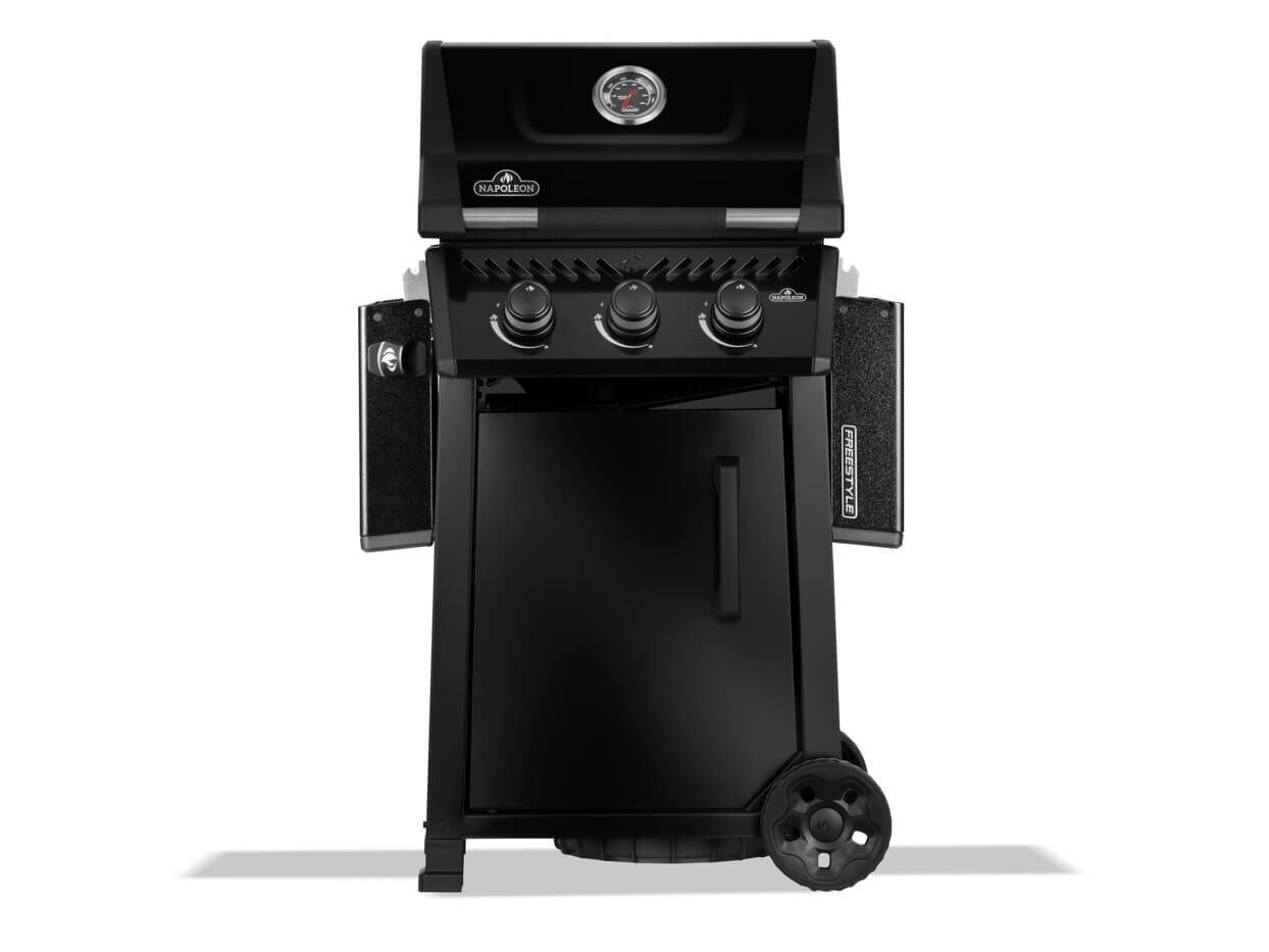 Napoleon Freestyle 365 Gasgrill in Schwarz - kompakter Dreibrenner der Freestyle-Serie