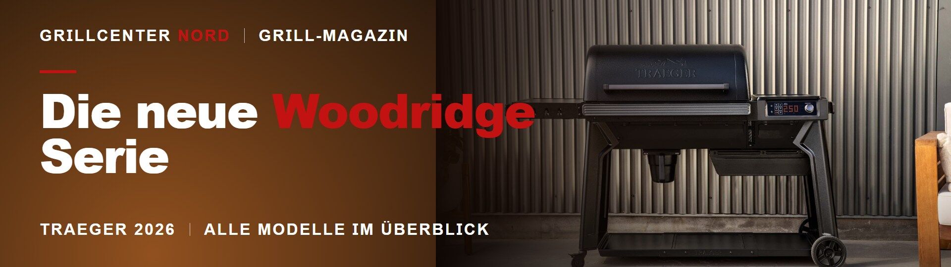 Traeger 2026 – die neue Woodridge Serie, Blog-Header von Grillcenter Nord