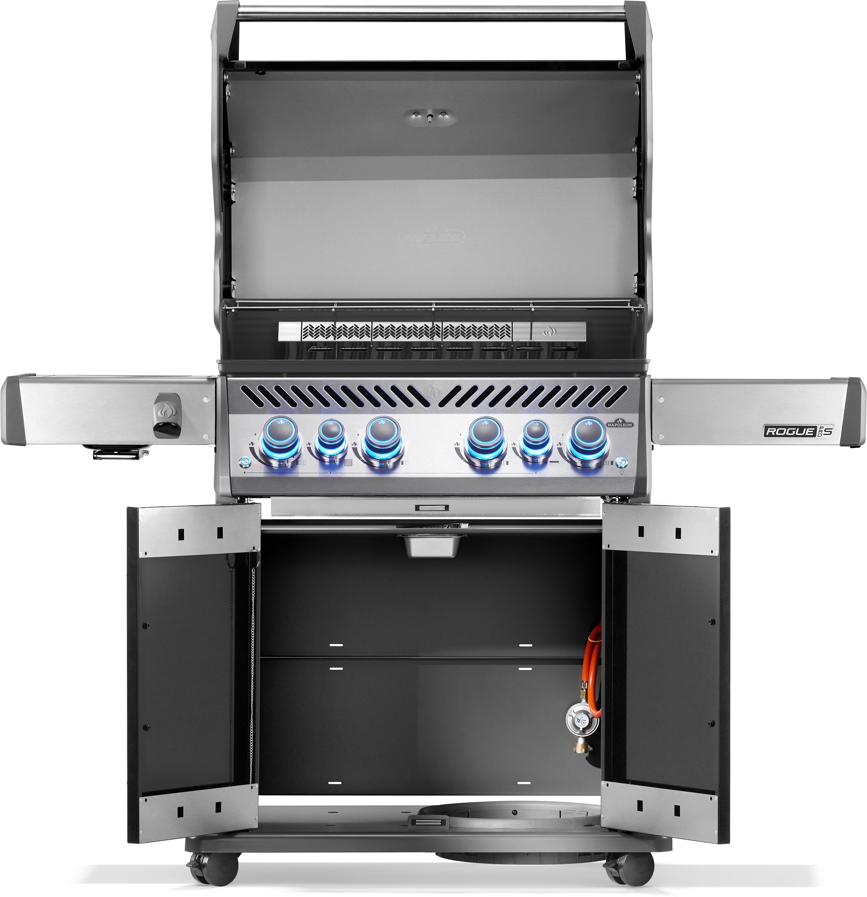 Napoleon Gasgrill Rogue PRO-S 525 RSIB Schwarz inkl. Sizzle Zone, Gussroste und Heckbrenner