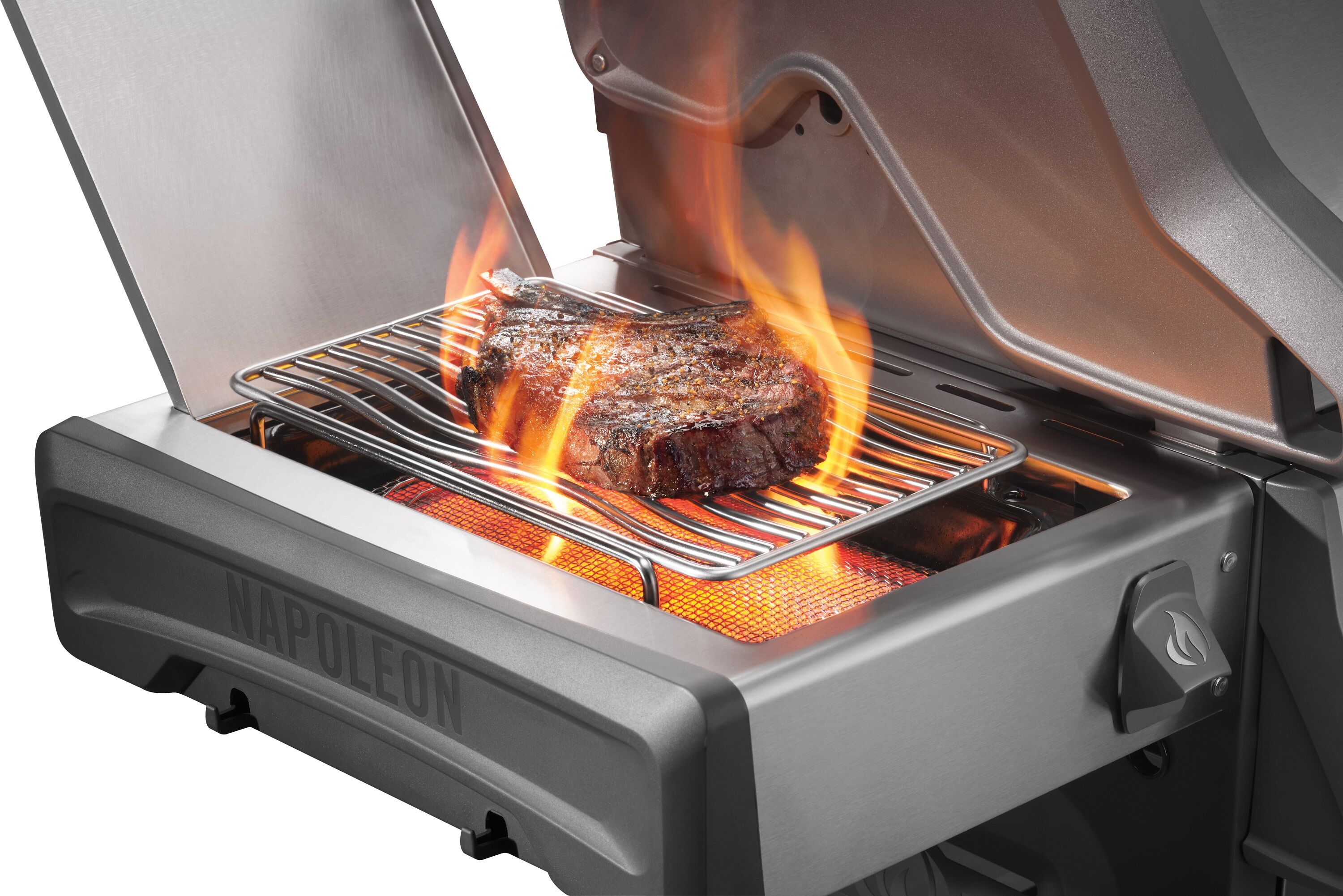 Napoleon Gasgrill Rogue PRO-S 525 RSIB Schwarz inkl. Sizzle Zone, Gussroste und Heckbrenner
