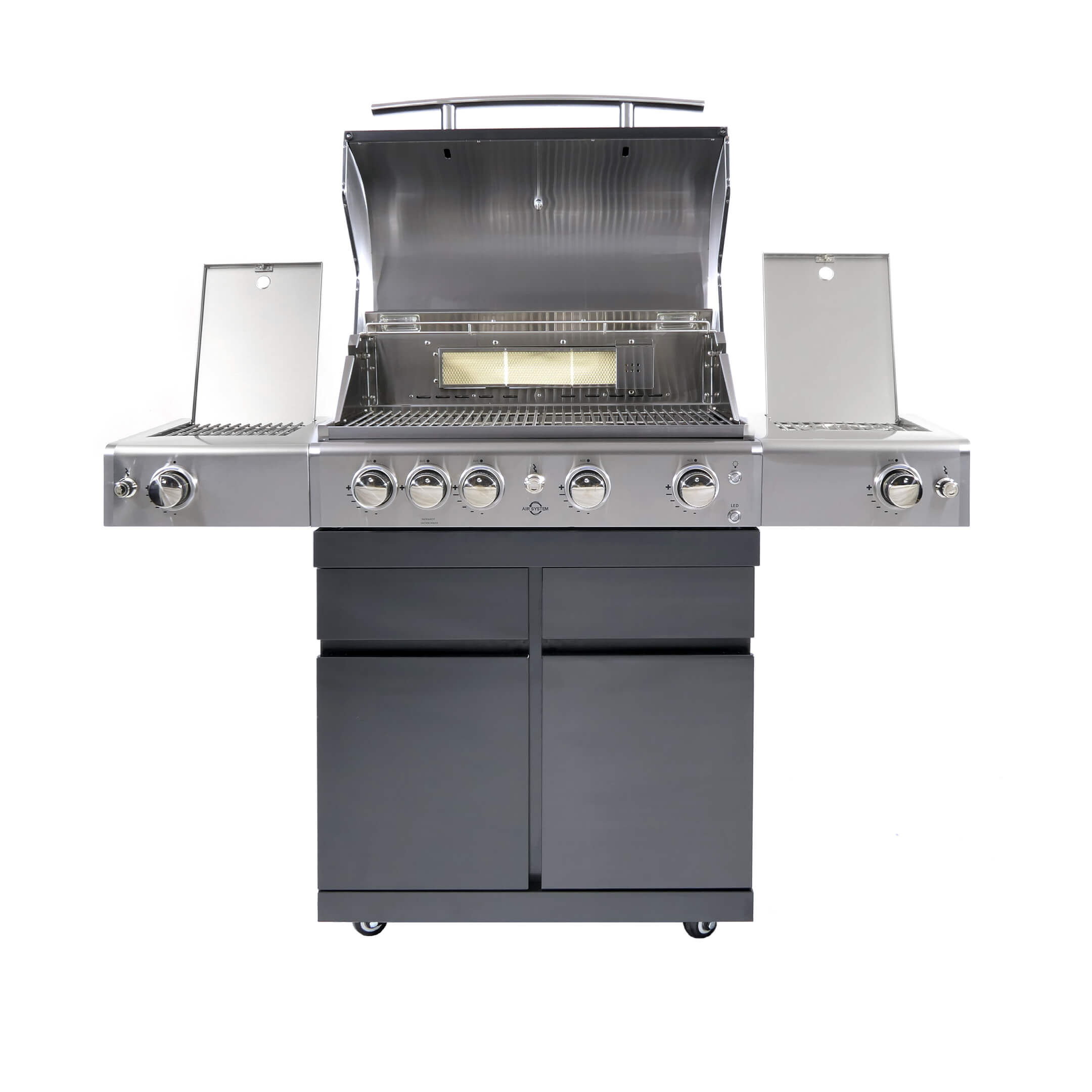 ALLGRILL Chef L Black Modular | Schwarzer Top-line Grill mit 4 Brennern