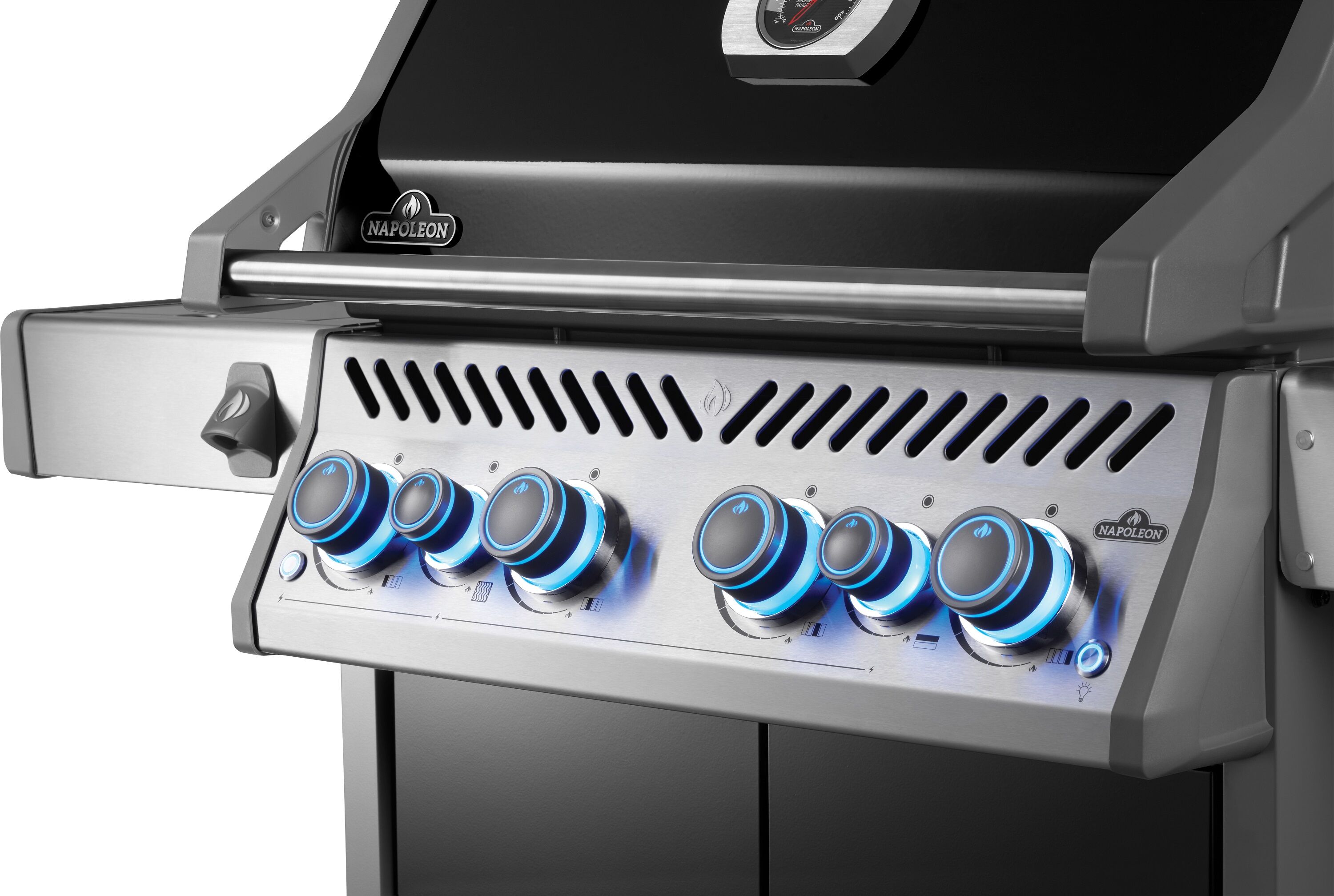 Napoleon Gasgrill Rogue PRO-S 525 RSIB Schwarz inkl. Sizzle Zone, Gussroste und Heckbrenner