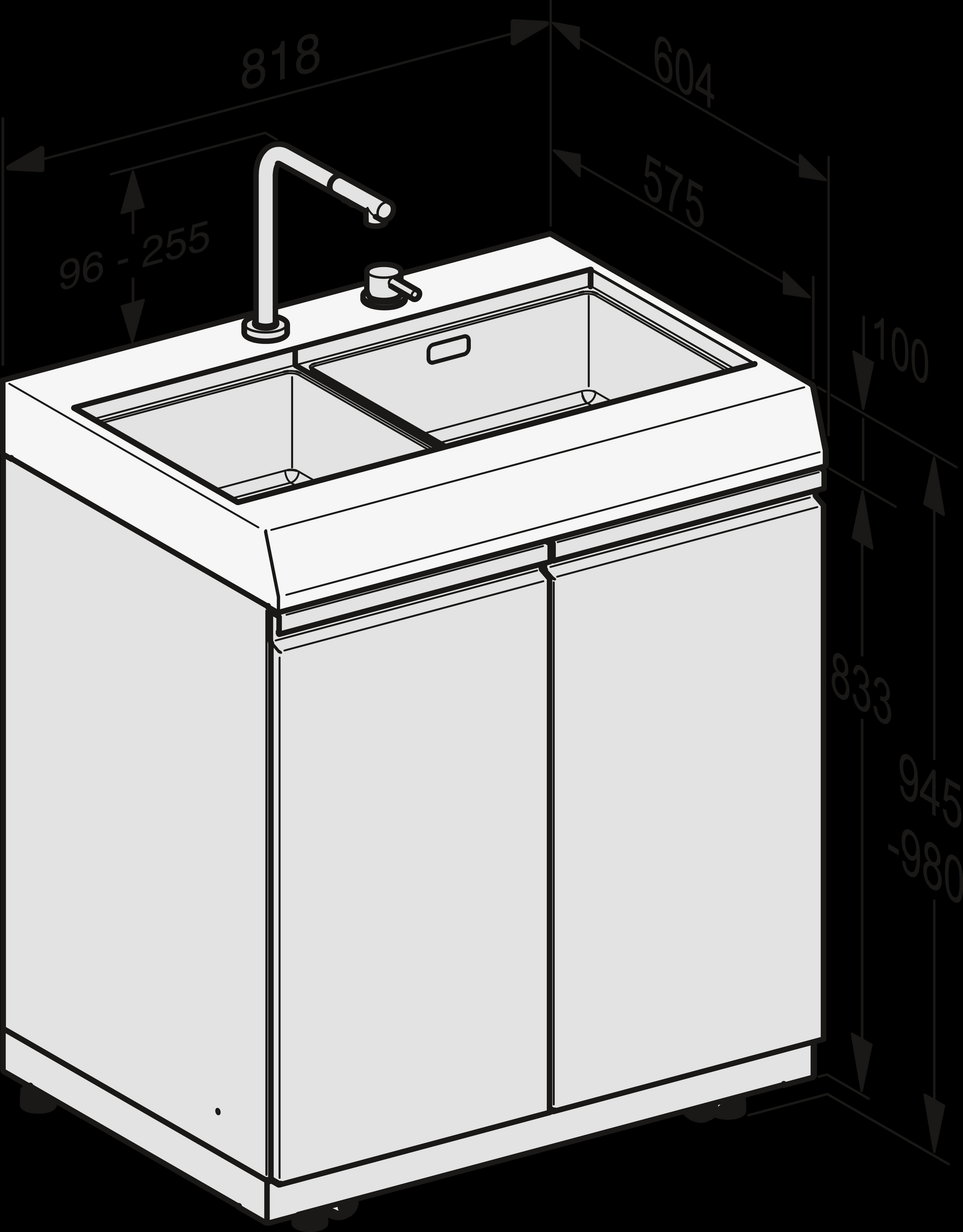 Miele Dreams – Wash L – Spülmodul mit Spüle, versenkbarem Wasserhahn und herausziehbarem Abfalltrennsystem – Produktbild 6