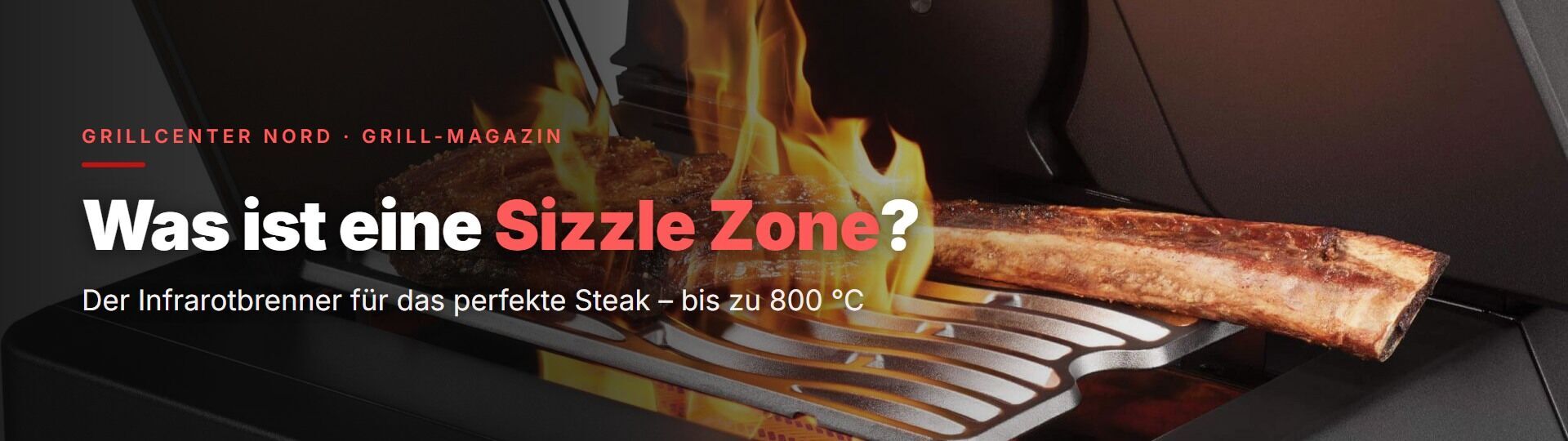 Was ist eine Sizzle Zone beim Gasgrill? Perfekt für Steaks Tomahawk-Steak wird auf der Napoleon Sizzle Zone scharf angegrillt