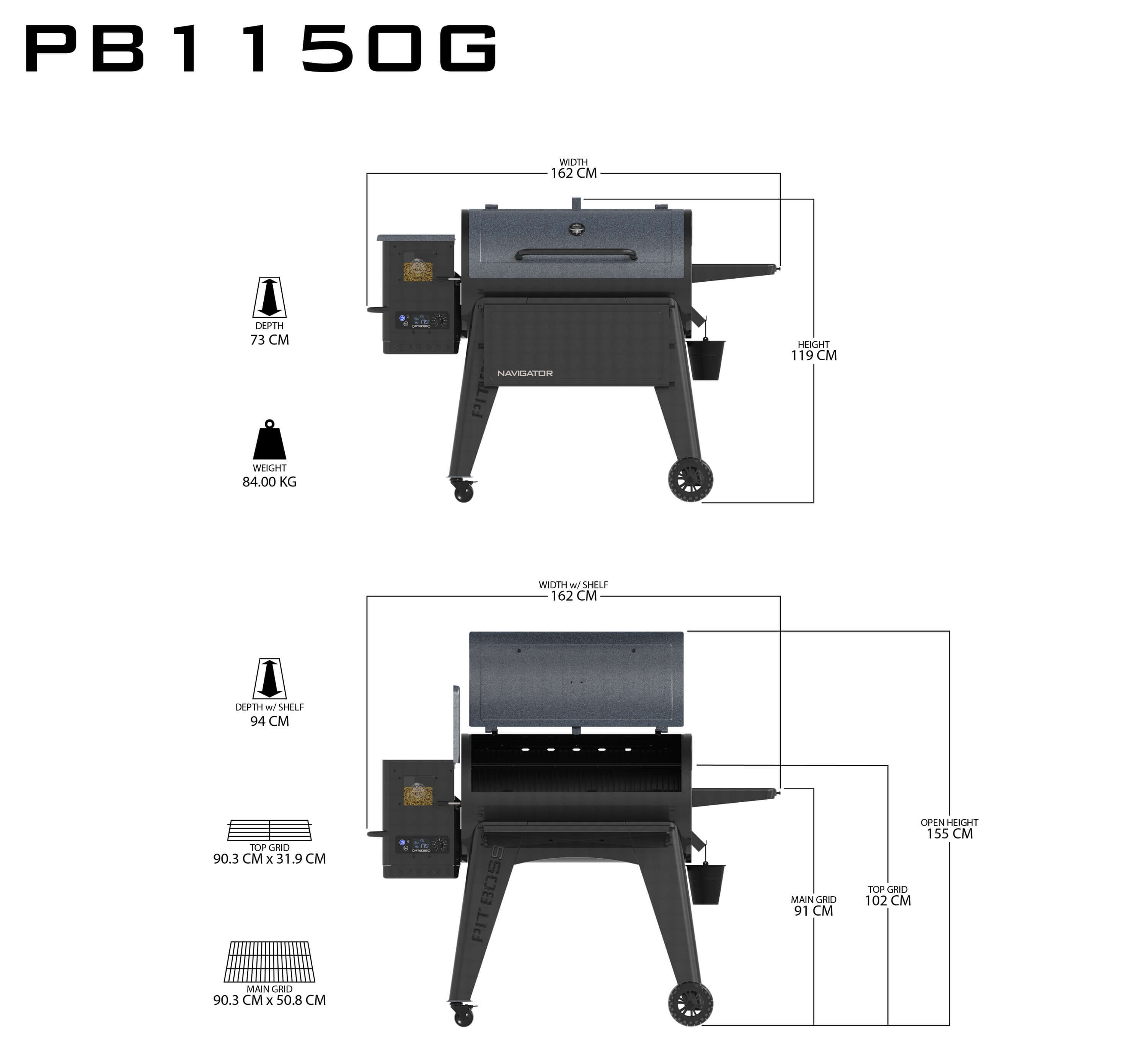 Pit Boss Navigator 1150 | Pelletgrill