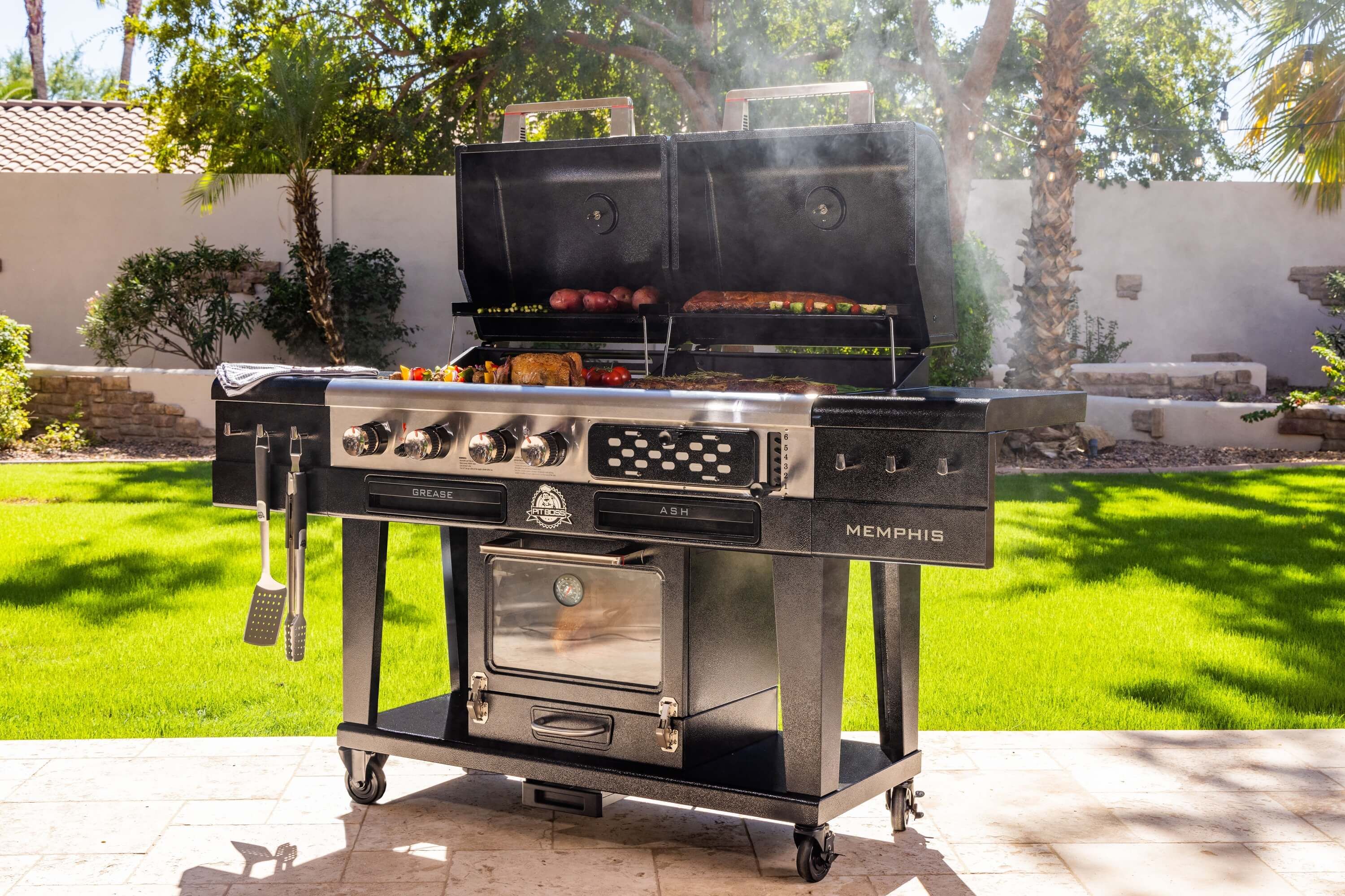 Pit Boss Memphis Ultimate 2.0 Kombigrill | Pelletsmoker, Holzkohlegrill & Gasgrill
