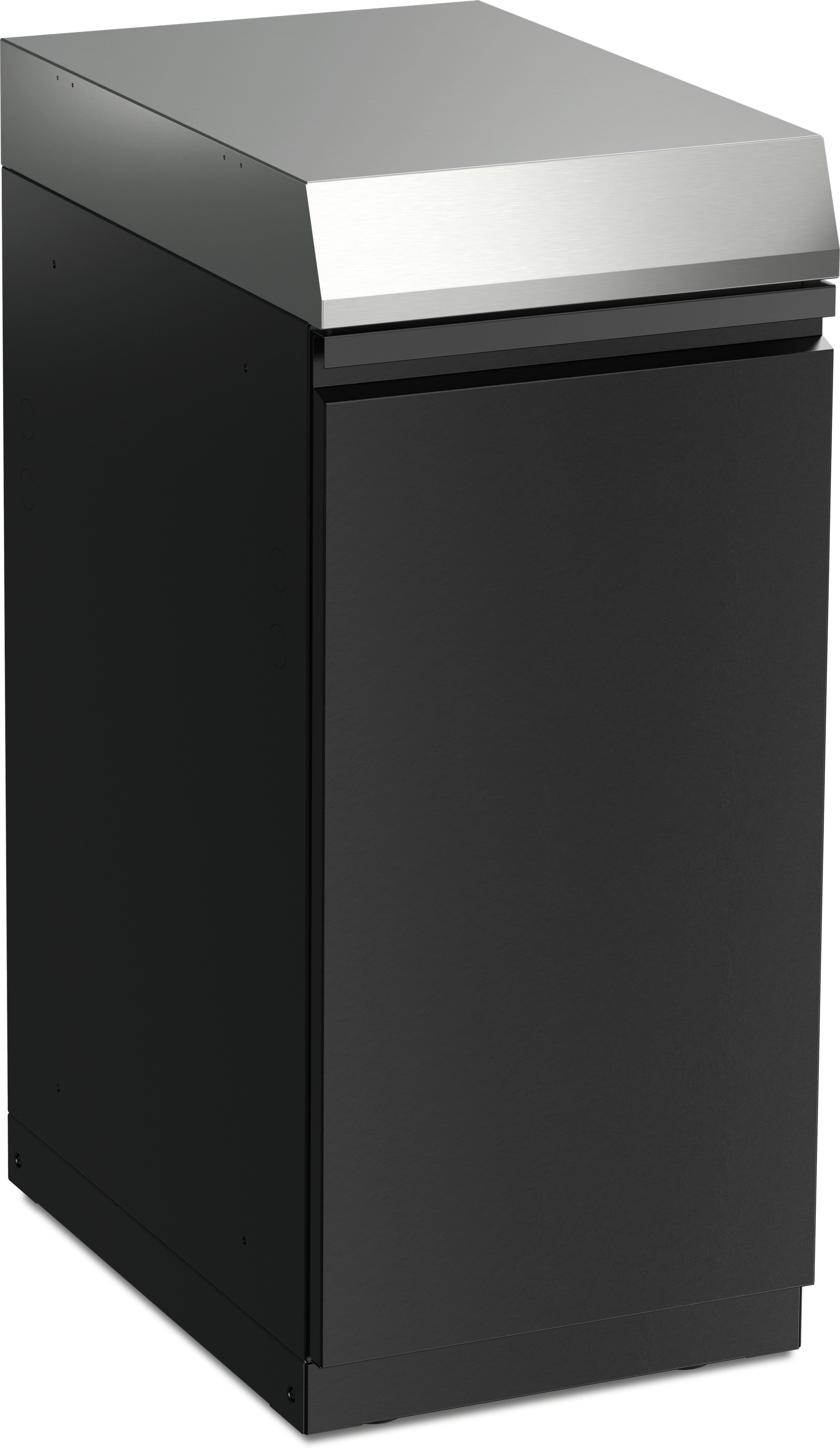 Miele Dreams – Store S Einlegeboden – Stauraummodul Lava Schwarz mit Edelstahl-Arbeitsfläche Miele Dreams – Store S Einlegeboden – Stauraummodul Lava Schwarz mit Edelstahl-Arbeitsfläche