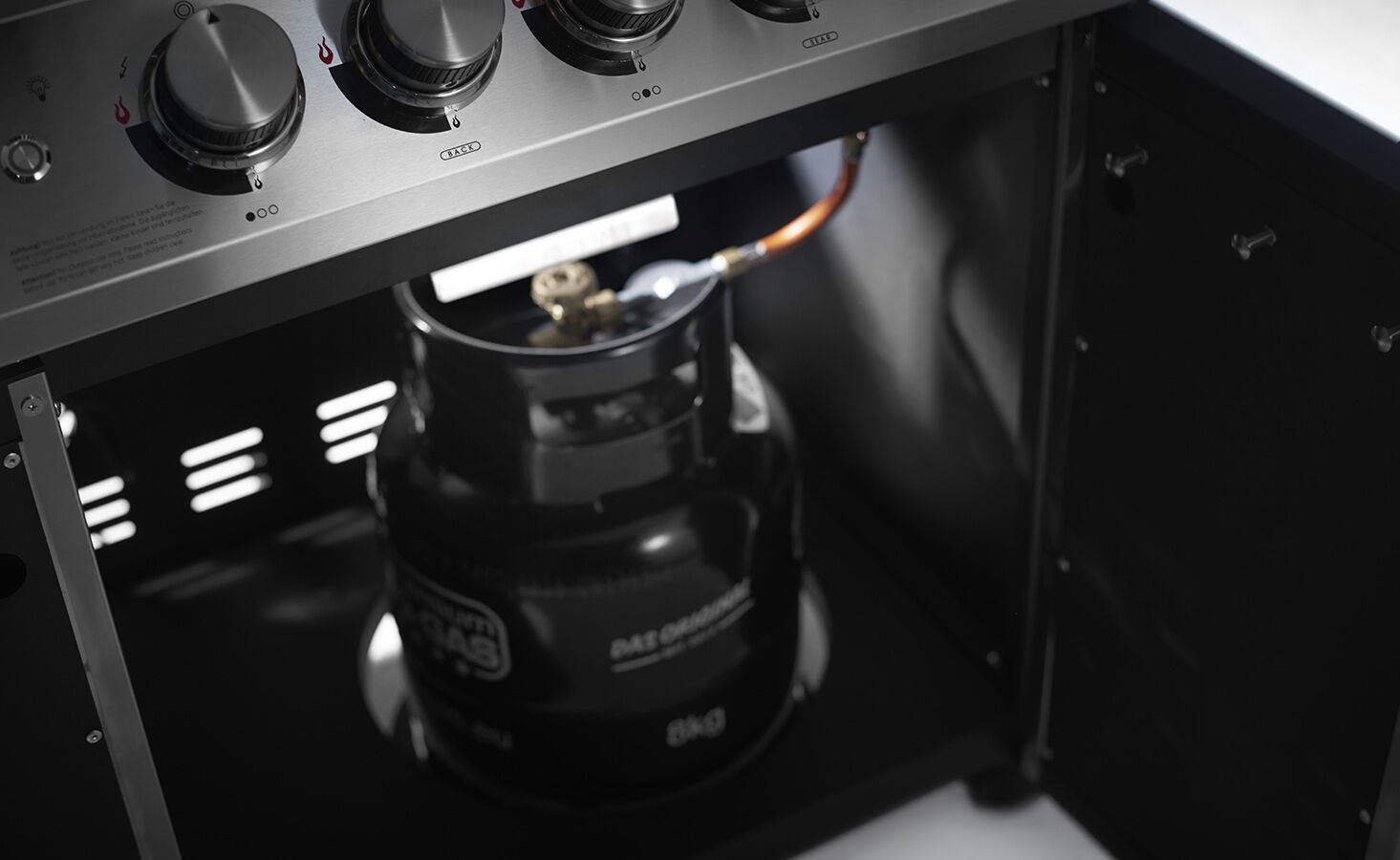 BroilChef Paramount 540 Edelstahl Gasflaschenhalterung