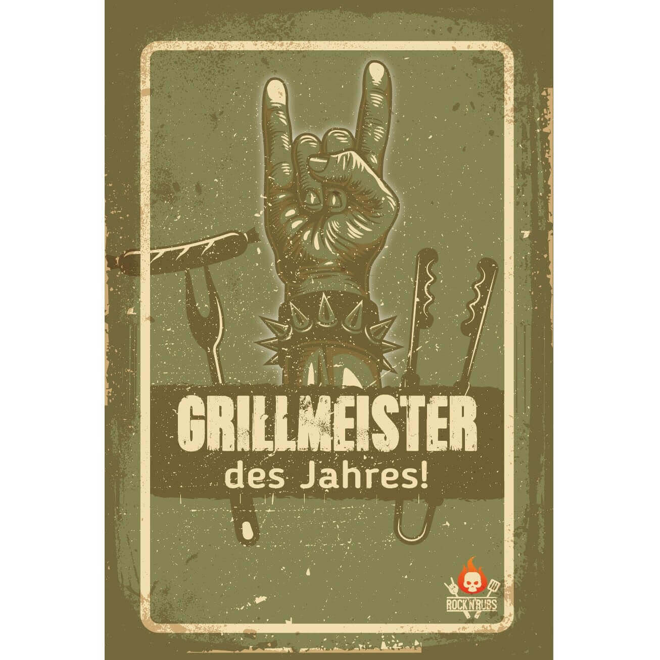 Rock'n'Rub Schild "Grillmeister des Jahres" 100033