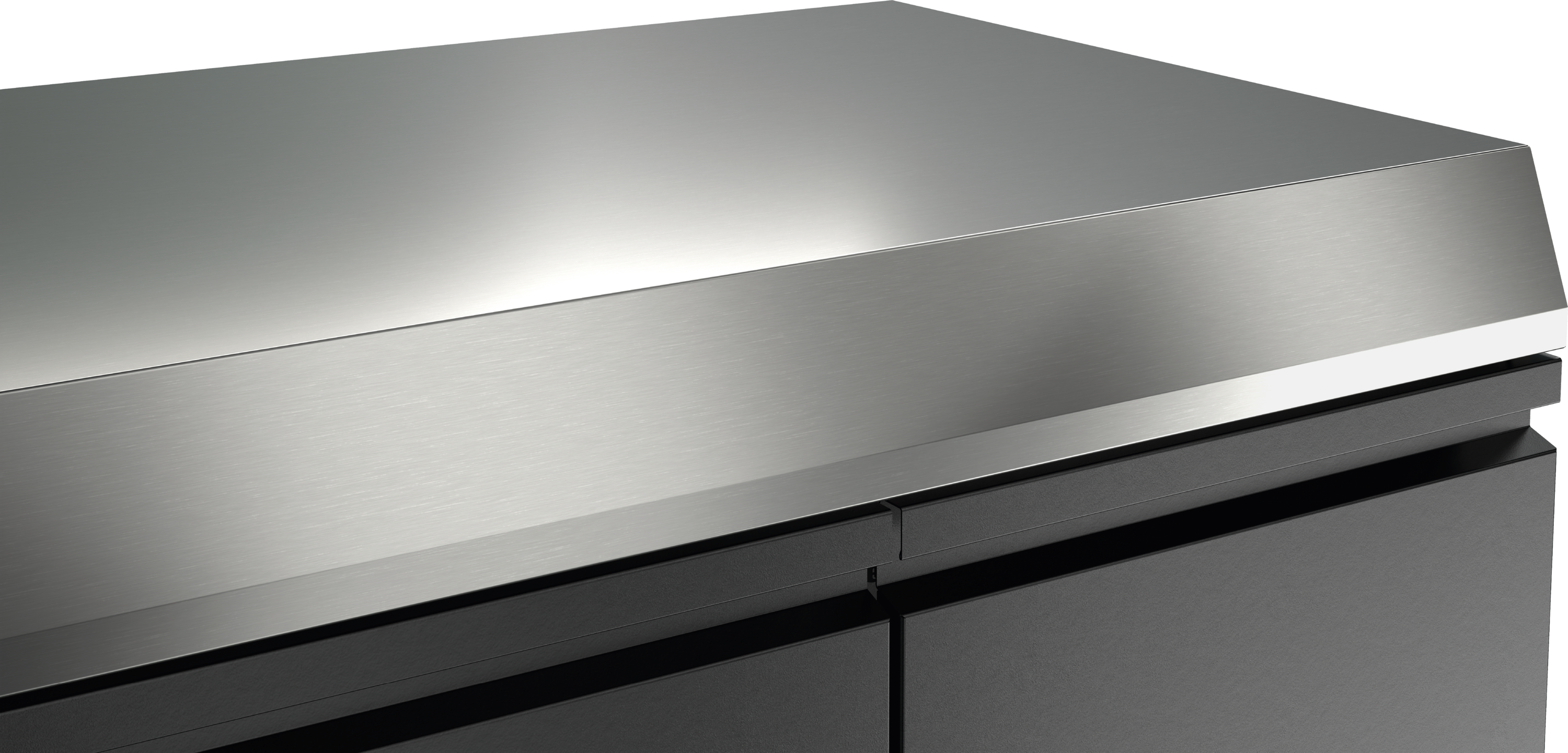 Miele Dreams – Store L Einlegeboden – Stauraummodul Lava Schwarz mit Edelstahl-Arbeitsfläche