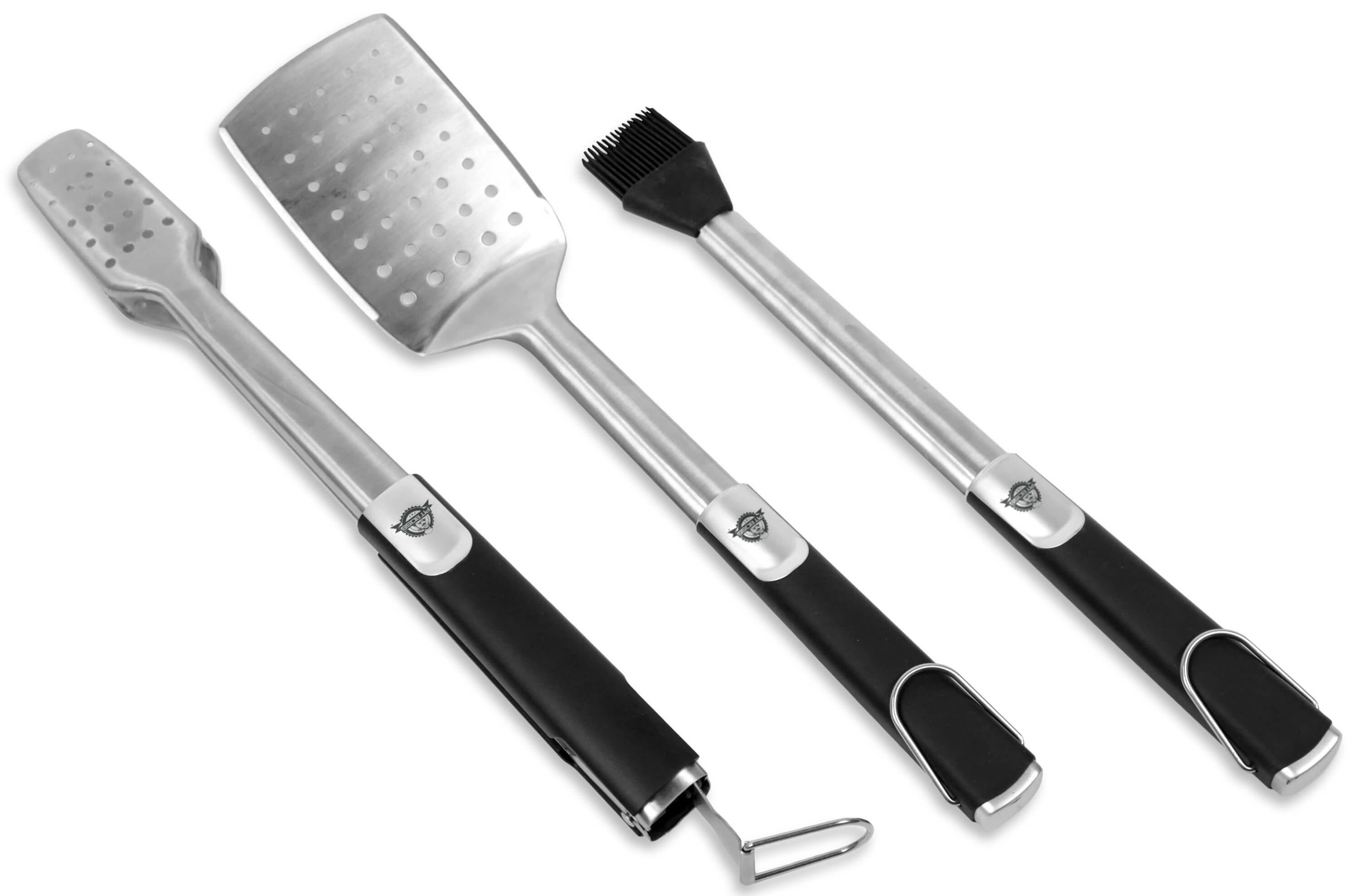 Pit Boss Grillbesteck – 3-teiliges BBQ-Set mit Grillzange, Spatel und Pinsel Pit Boss Grillbesteck – 3-teiliges BBQ-Set mit Grillzange, Spatel und Pinsel