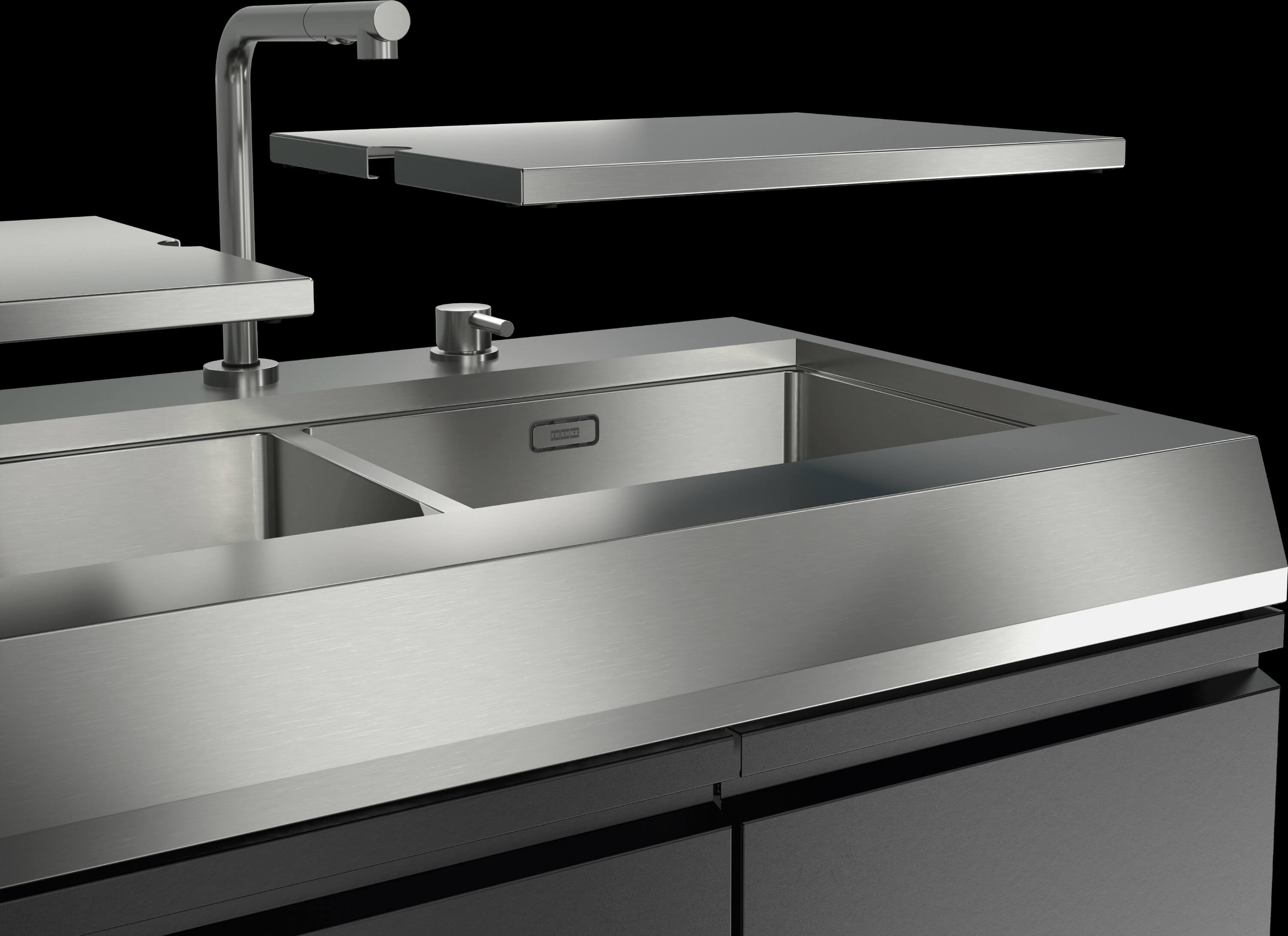 Miele Dreams – Wash L – Spülmodul mit Spüle, versenkbarem Wasserhahn und herausziehbarem Abfalltrennsystem – Produktbild 1