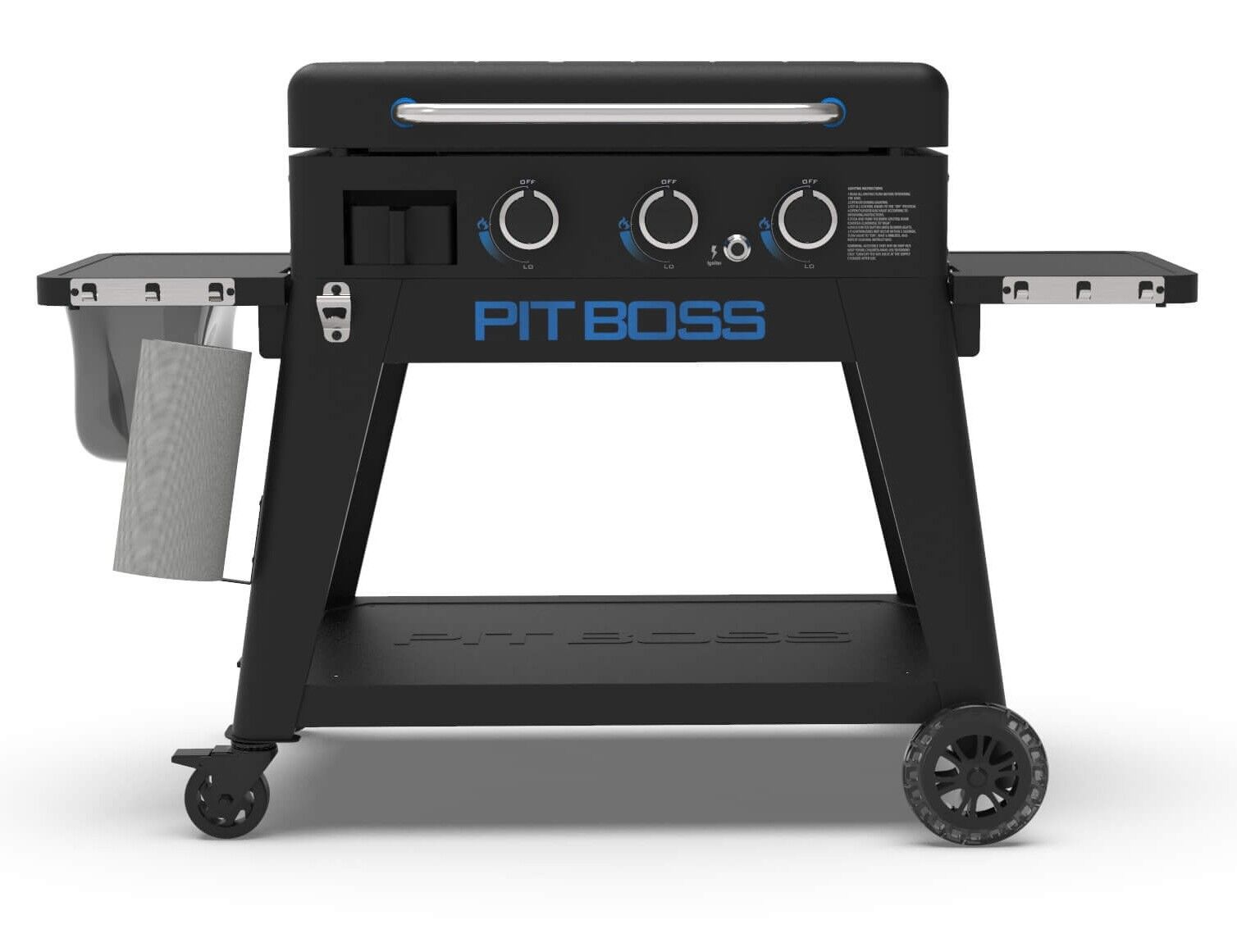 Pit Boss Ultimate Plancha: 3 Brenner mit Unterwagen (50mB mit Schlauch und Druckregler)