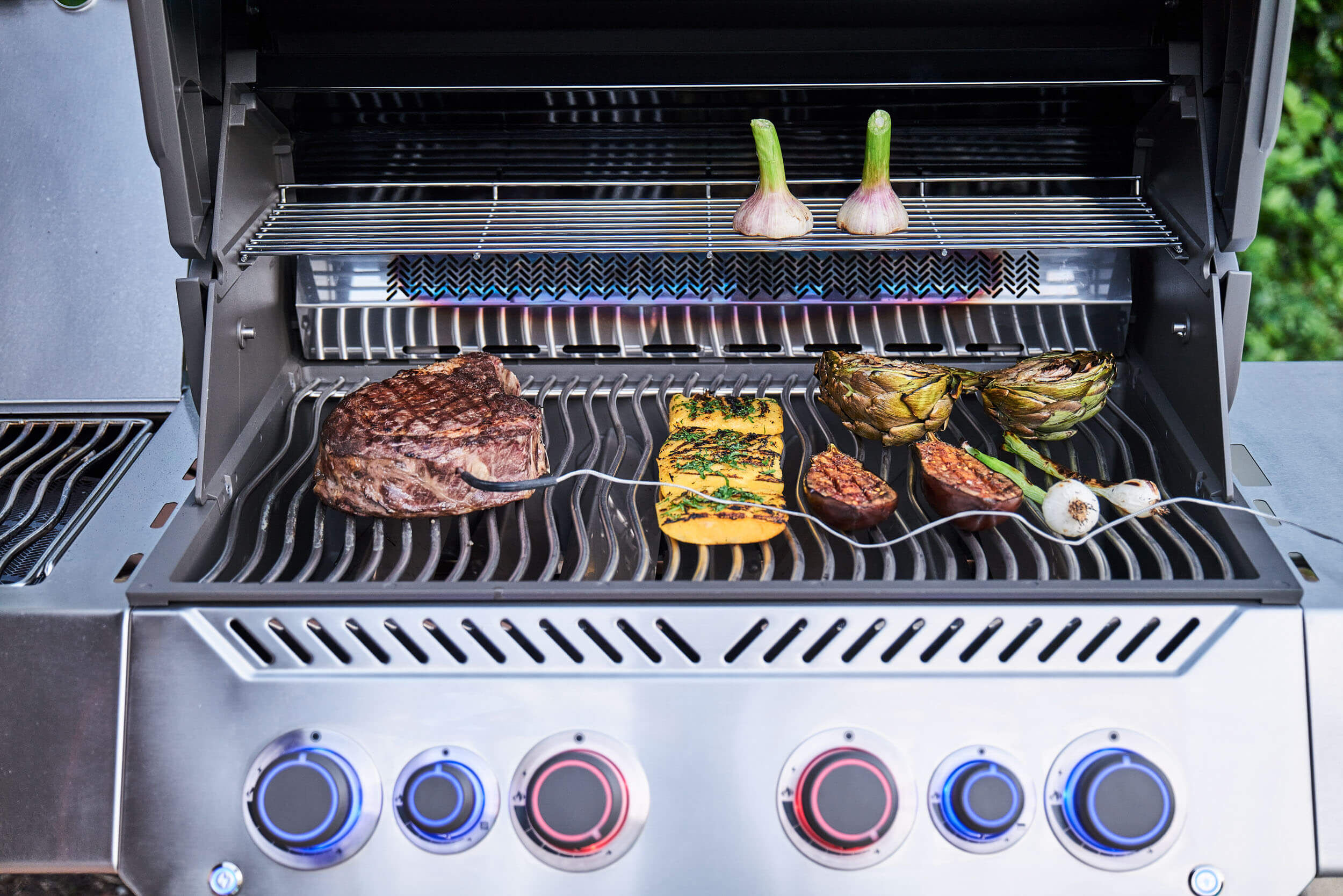 Napoleon Prestige 500 Gasgrill mit Sizzle Zone und Heckbrenner Edelstahl | Modell 2025