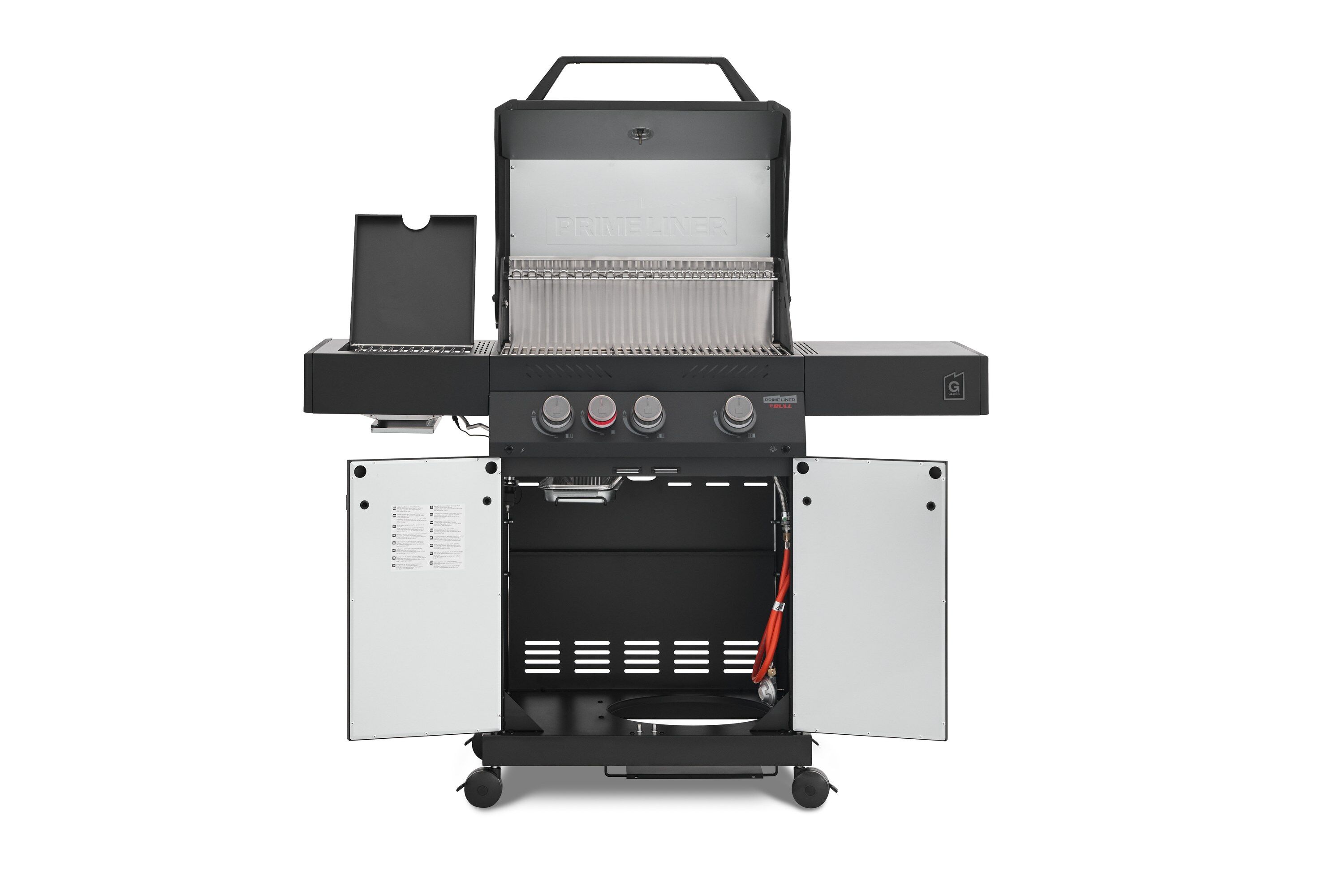 PrimeLiner by Bull G3 Gasgrill Schwarz mit Infrarot-Seitenbrenner