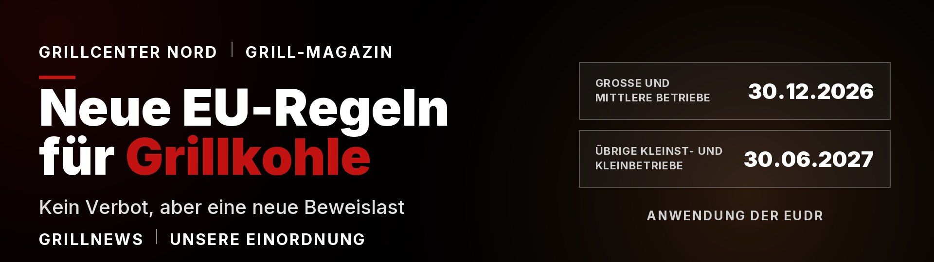 Holzkohle und die neuen EU-Regeln: Was ab Dezember für Grillkohle gilt