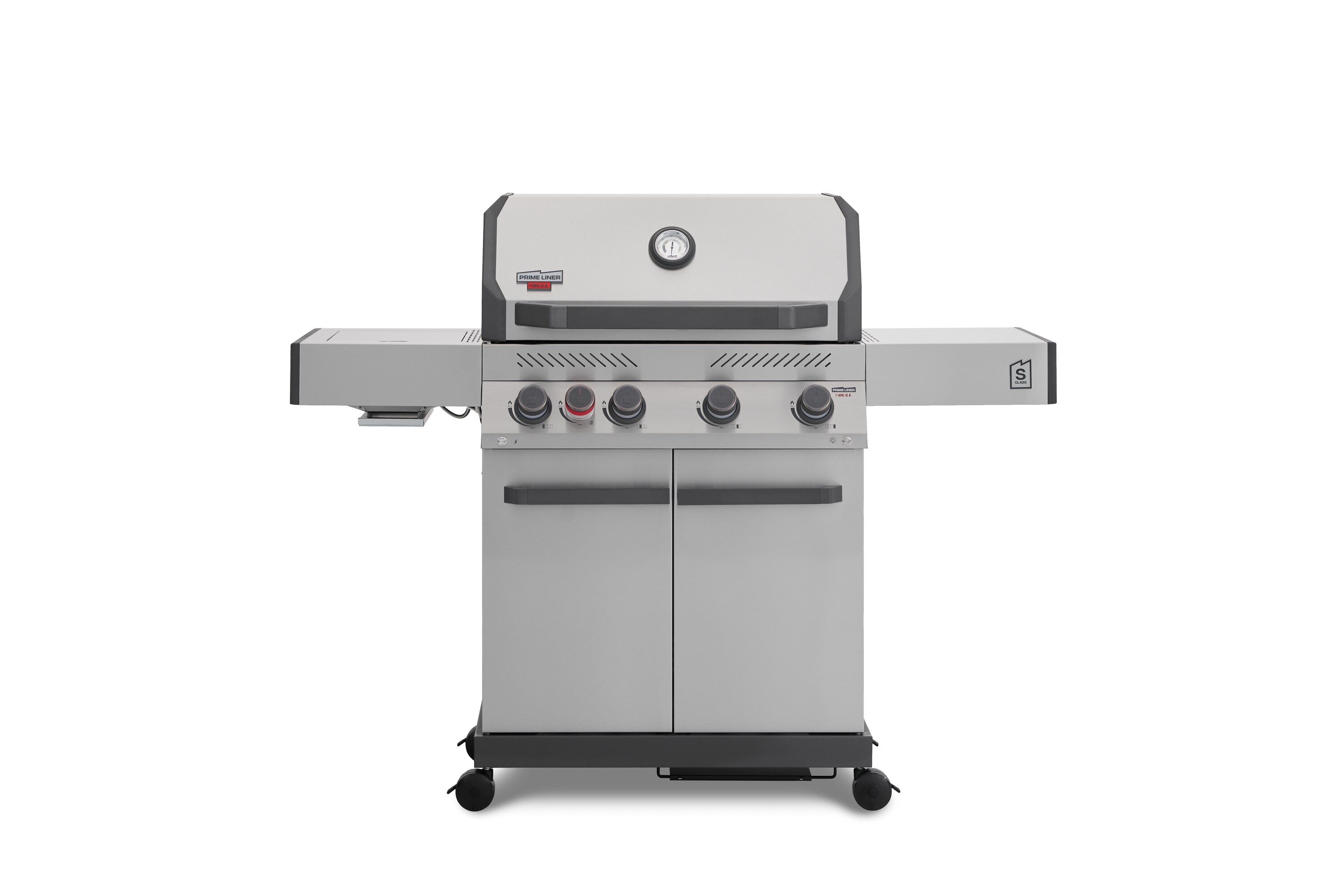PrimeLiner by Bull S4 Edelstahl Gasgrill mit 4 Brennern und Infrarot-Seitenbrenner