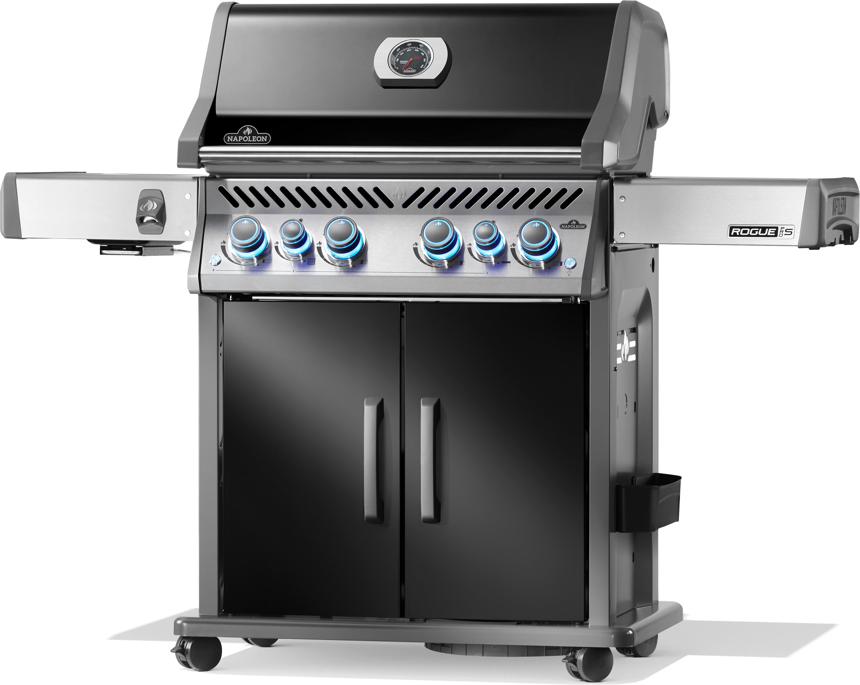 Napoleon Gasgrill Rogue PRO-S 525 RSIB Schwarz inkl. Sizzle Zone, Gussroste und Heckbrenner