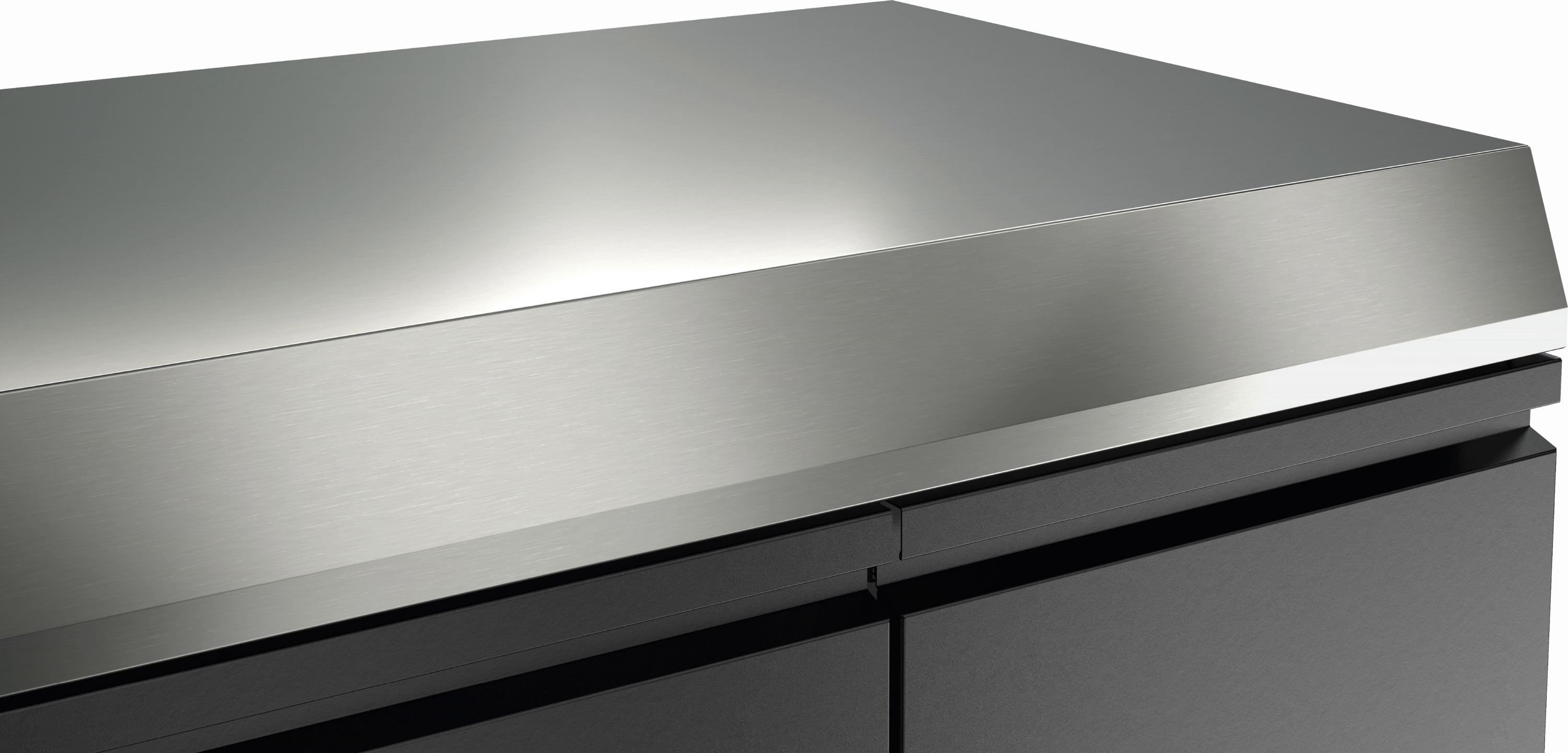 Miele Dreams – Store L Einlegeboden und Schubladen – Stauraummodul Lava Schwarz mit Edelstahl-Arbeitsfläche