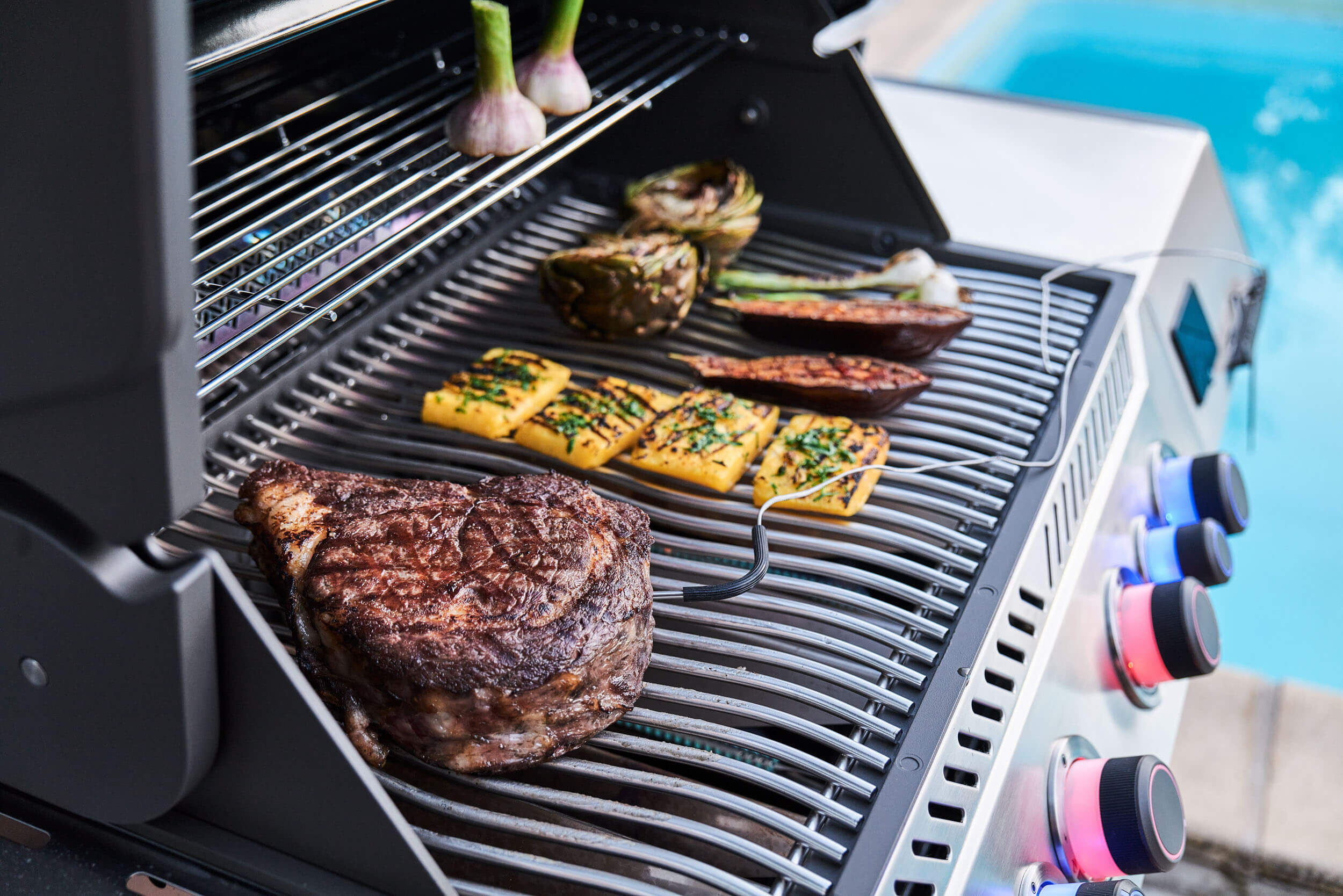 Napoleon Prestige 500 Gasgrill mit Sizzle Zone und Heckbrenner Edelstahl | Modell 2025