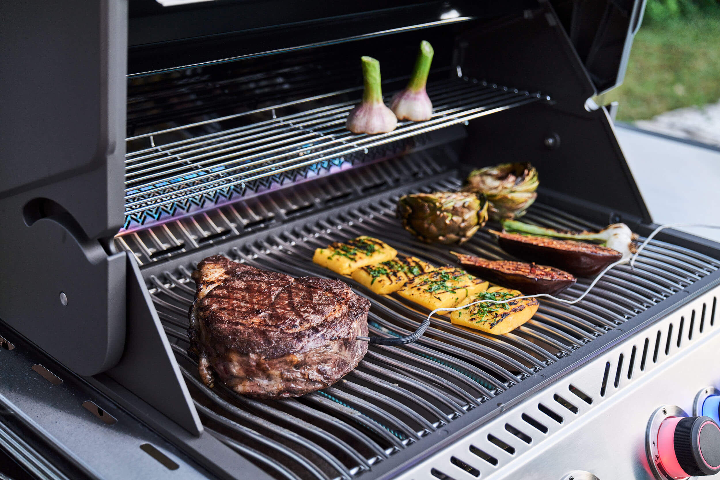 Napoleon Prestige 500 Gasgrill mit Sizzle Zone und Heckbrenner Edelstahl | Modell 2025