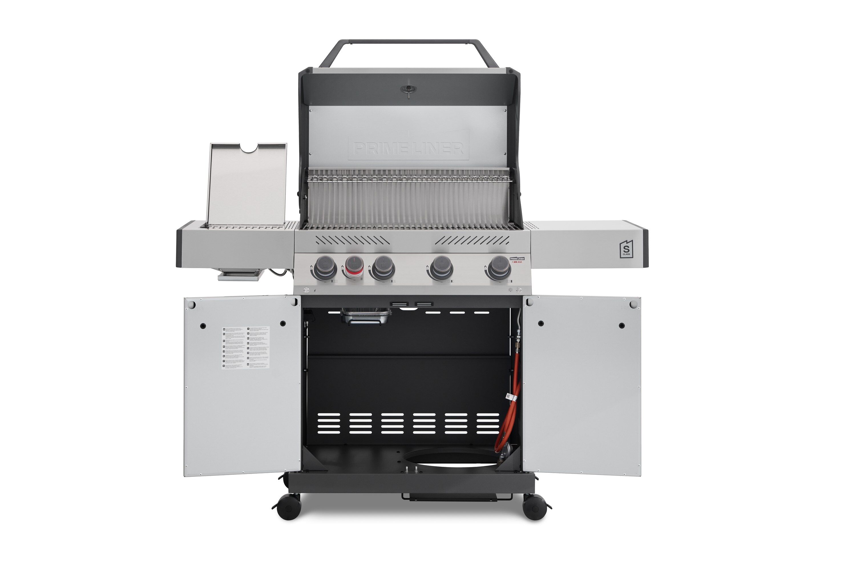 PrimeLiner by Bull S4 Edelstahl Gasgrill mit 4 Brennern und Infrarot-Seitenbrenner
