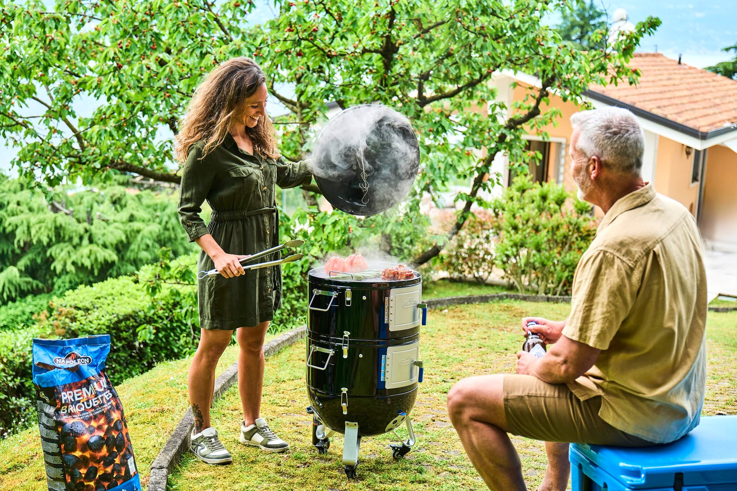 Napoleon Holzkohlegrill Apollo 18 | 3 in 1 Watersmoker Ø 47 cm – Produktbild 7