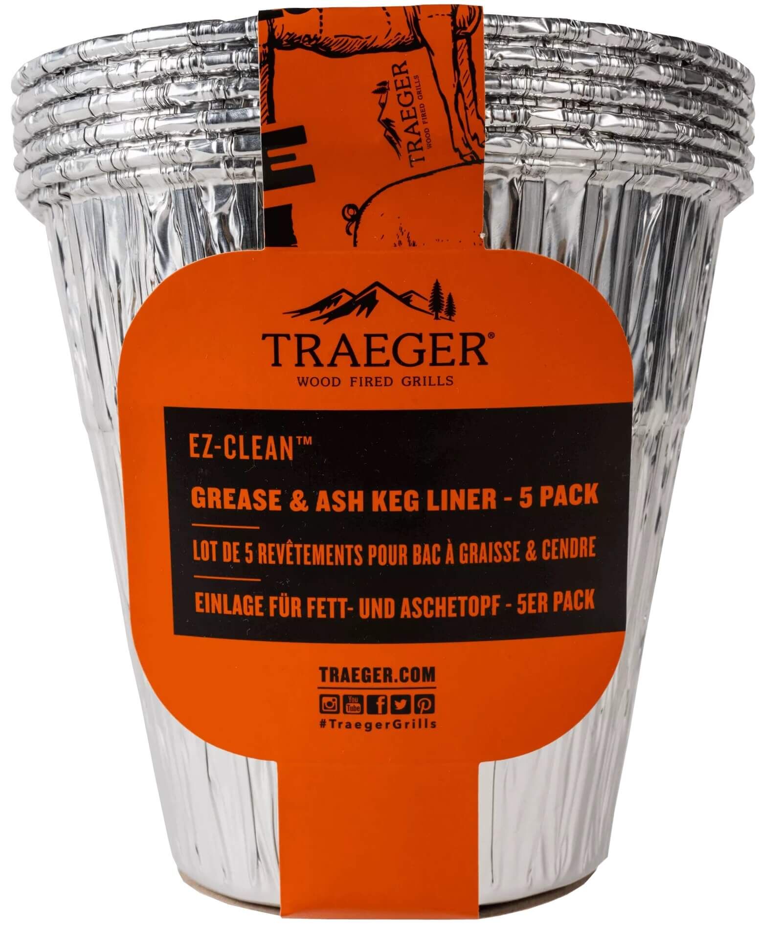 Traeger EZ-Clean Fett- & Aschebecher 5er Pack
