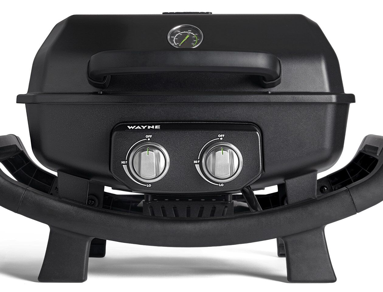 Burnhard Wayne 2 Brenner Balkongrill Frontansicht mit geschlossenem Deckel