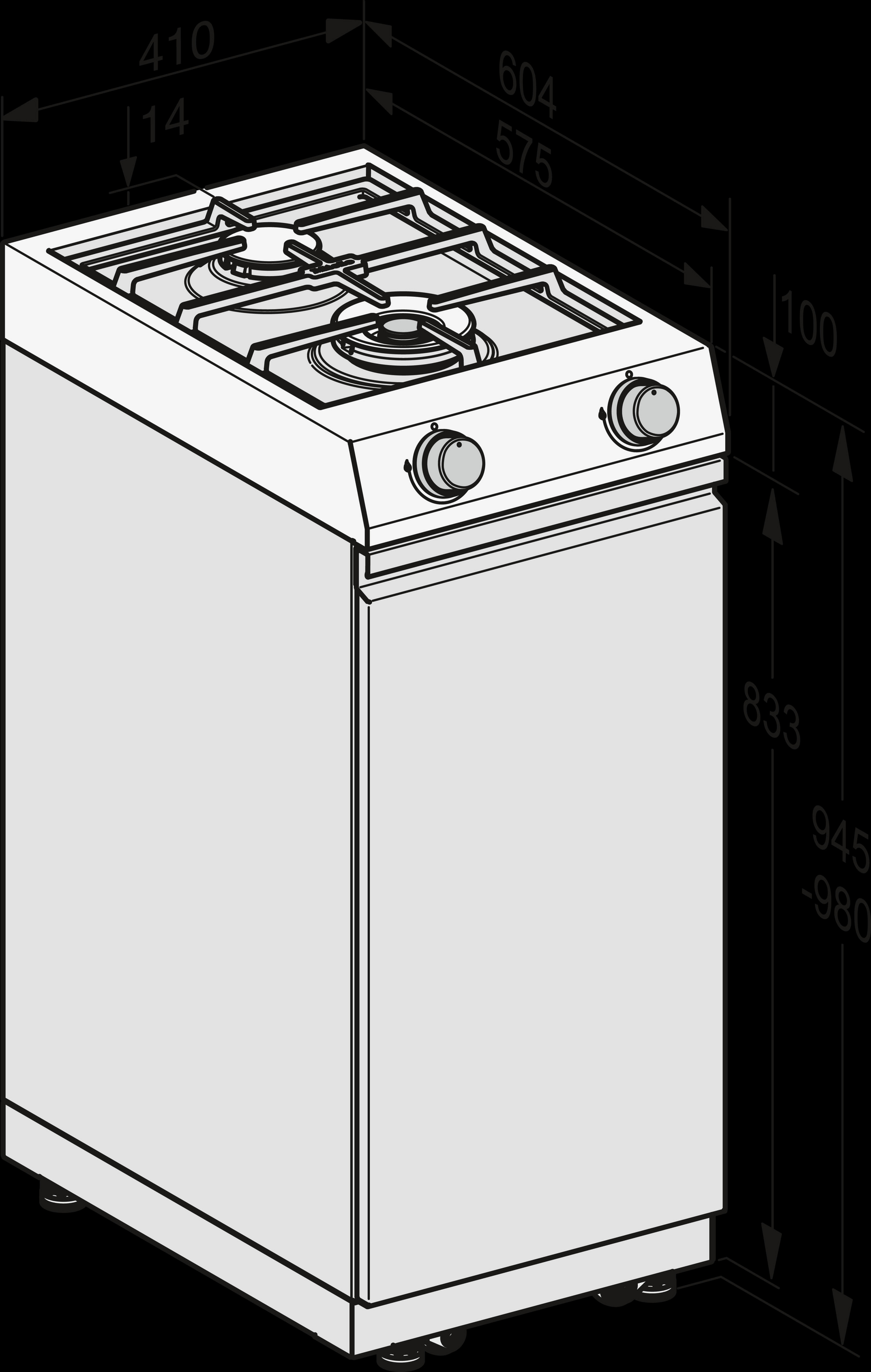 Miele Dreams – Cook S 2P – Gaskochfeld-Modul (1x Einlegeboden) – Produktbild 2