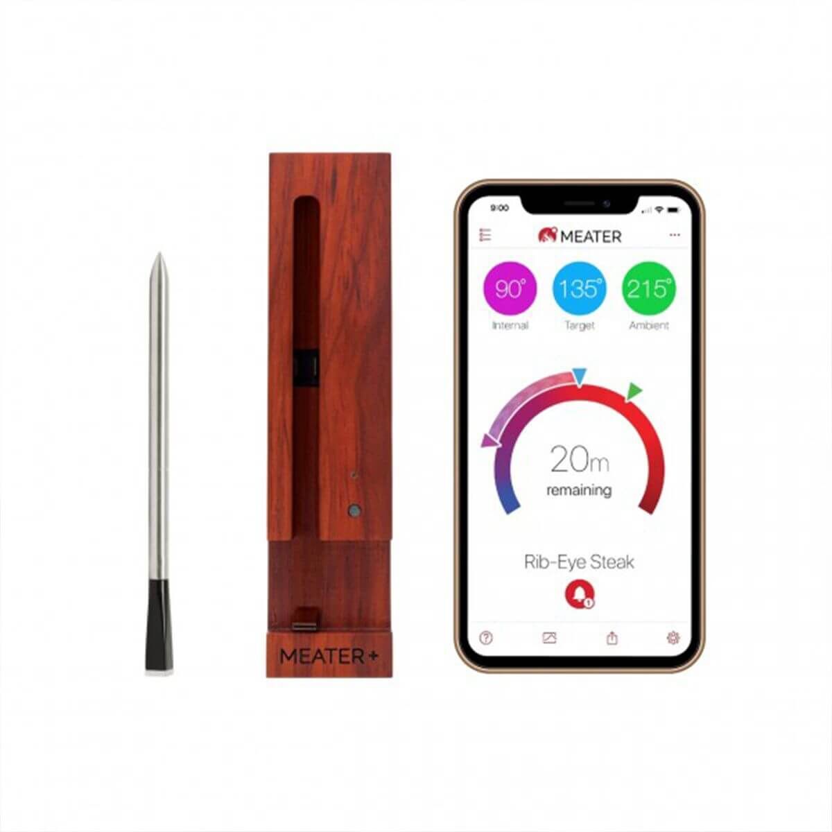 MEATER PLUS Grillthermometer, 1x Sonde, 50m | Cherry Red Limited Edition MEATER PLUS Grillthermometer, 1x Sonde, 50m | Cherry Red Limited Edition
