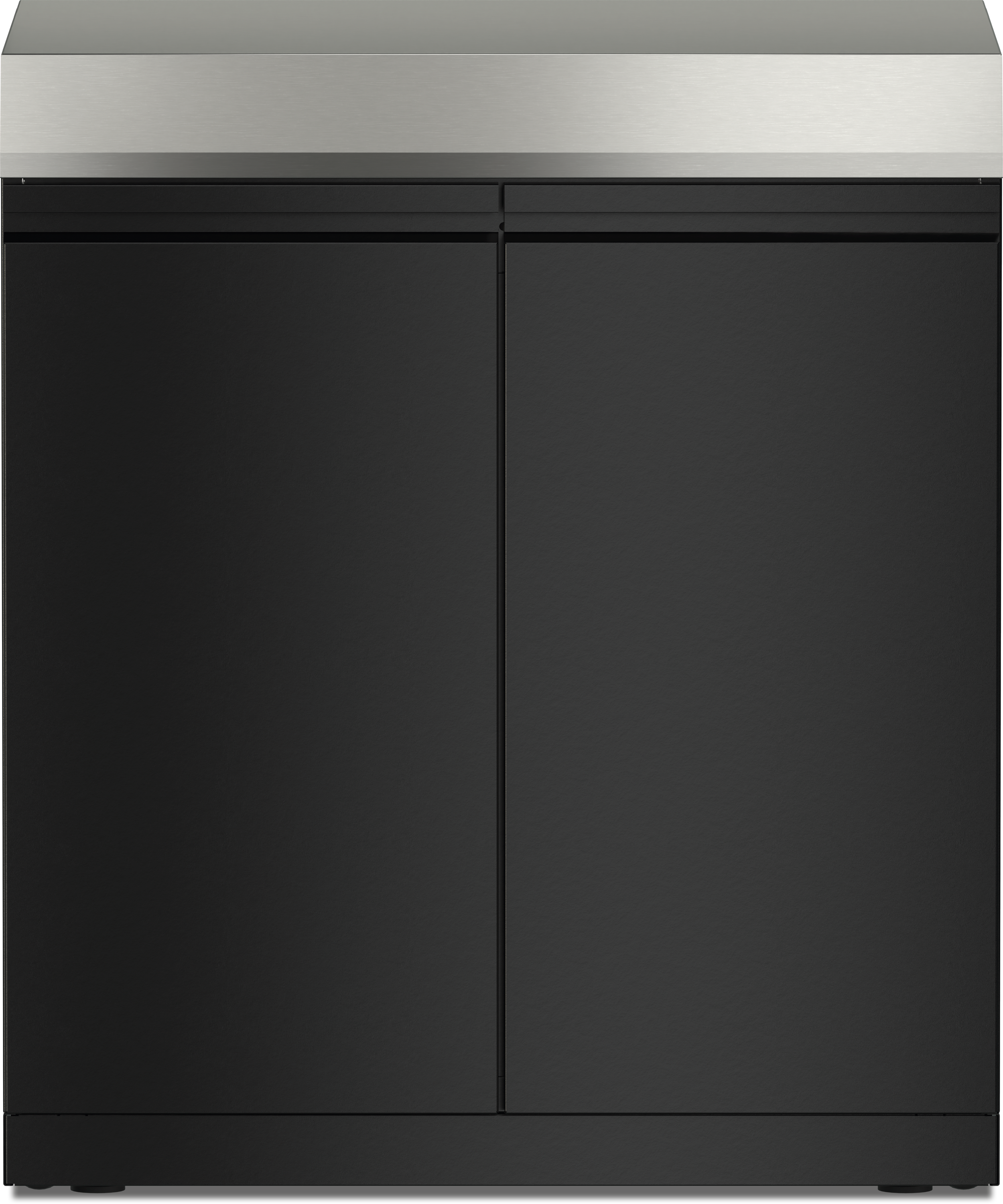 Miele Dreams – Store L Einlegeboden – Stauraummodul Lava Schwarz mit Edelstahl-Arbeitsfläche Miele Dreams – Store L Einlegeboden – Stauraummodul Lava Schwarz mit Edelstahl-Arbeitsfläche
